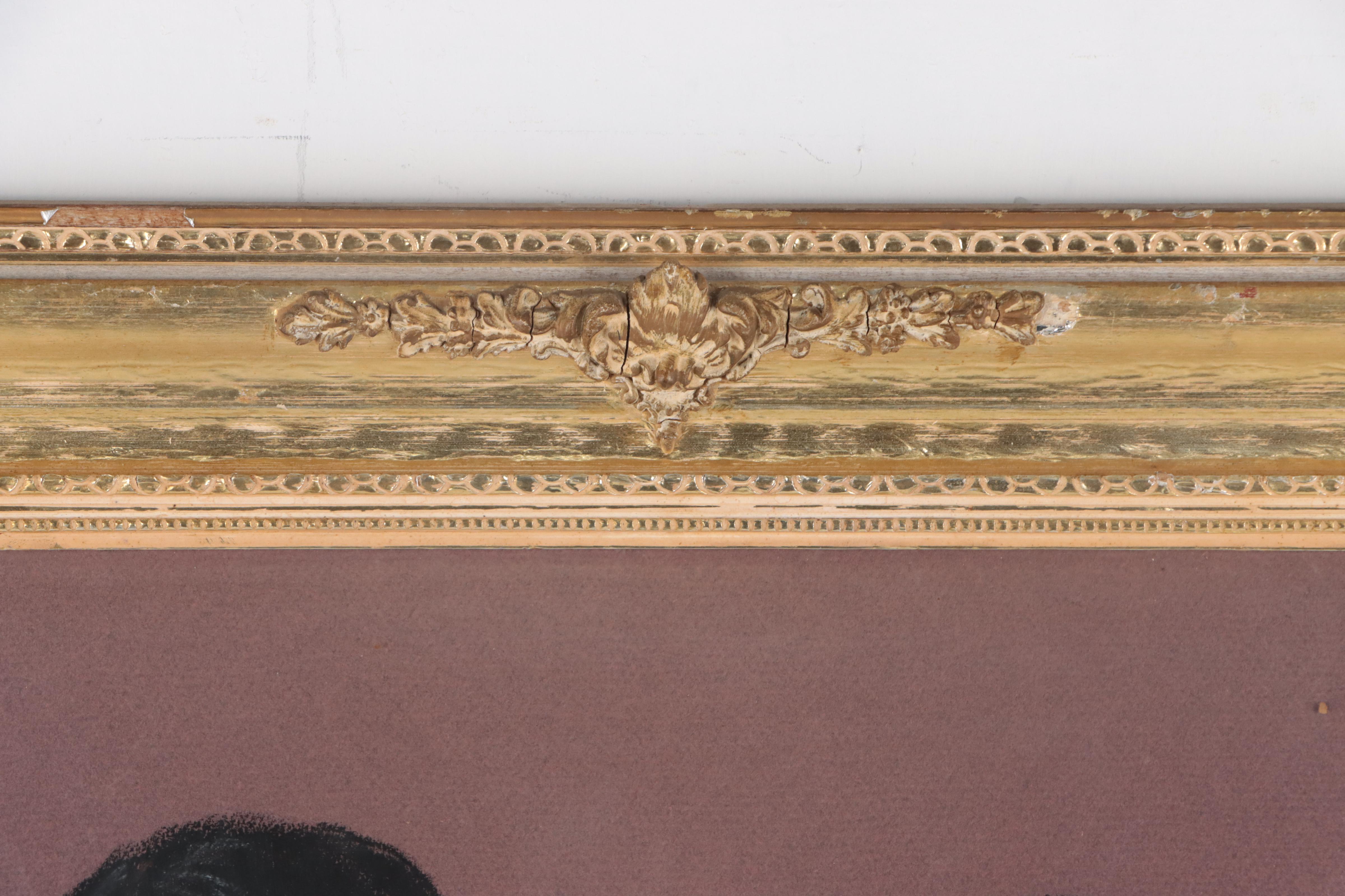 Sarah Andrea Parrott Pastel Drawing of Native American Women