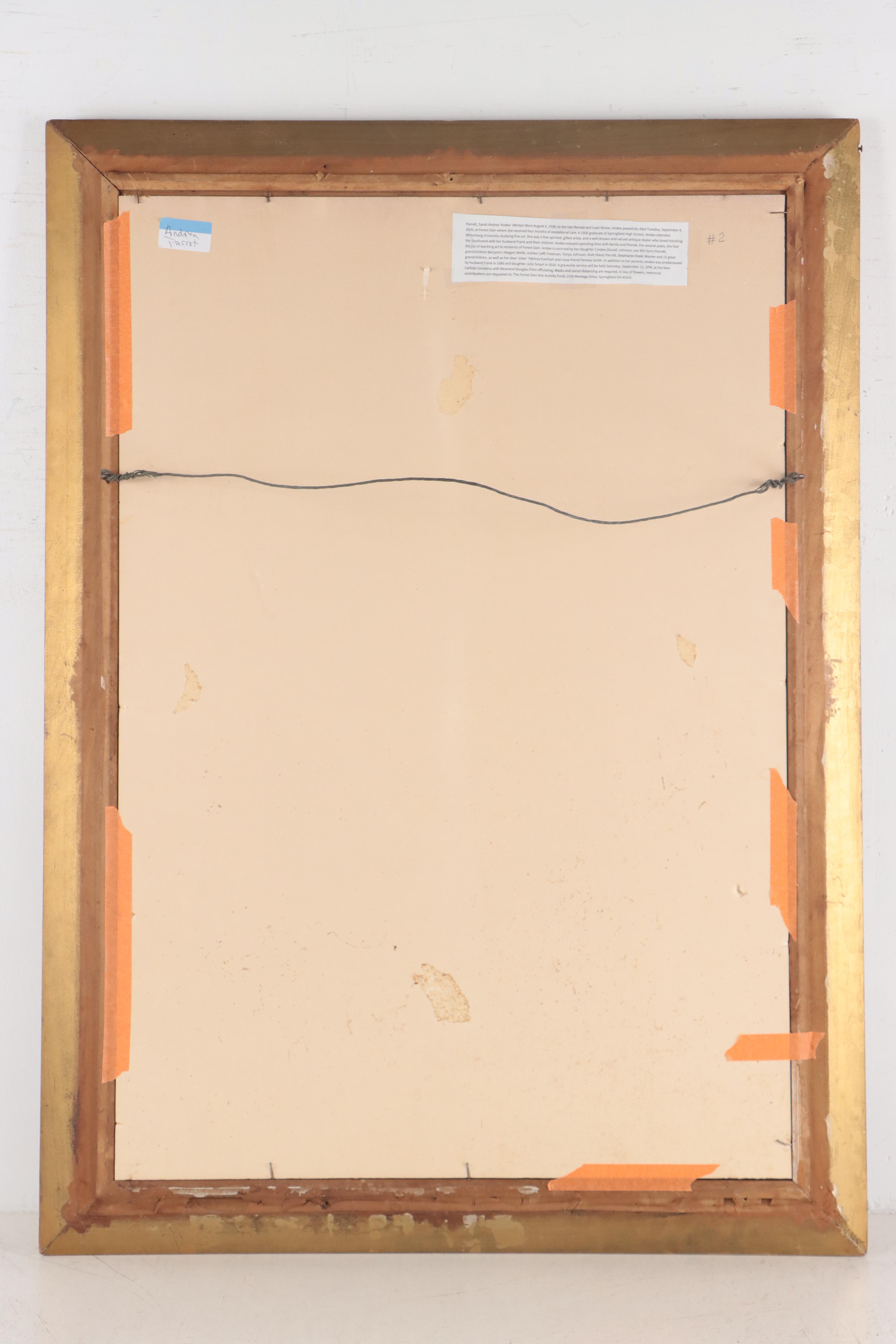 Sarah Andrea Parrott Pastel Drawing of Native American Women