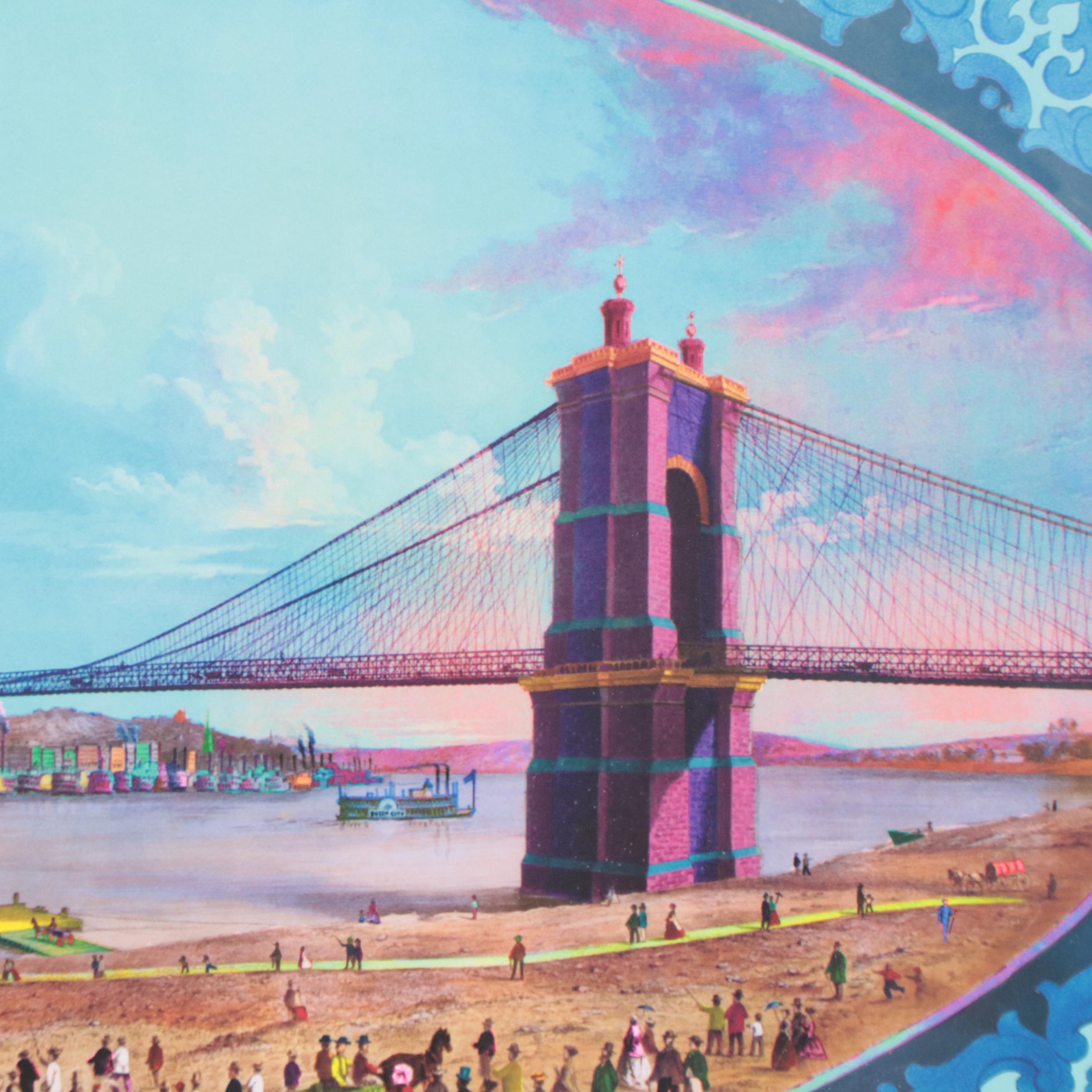 Andrew Van Sickle Giclée "The Opening Day of Roebling Bridge 1866," 2013