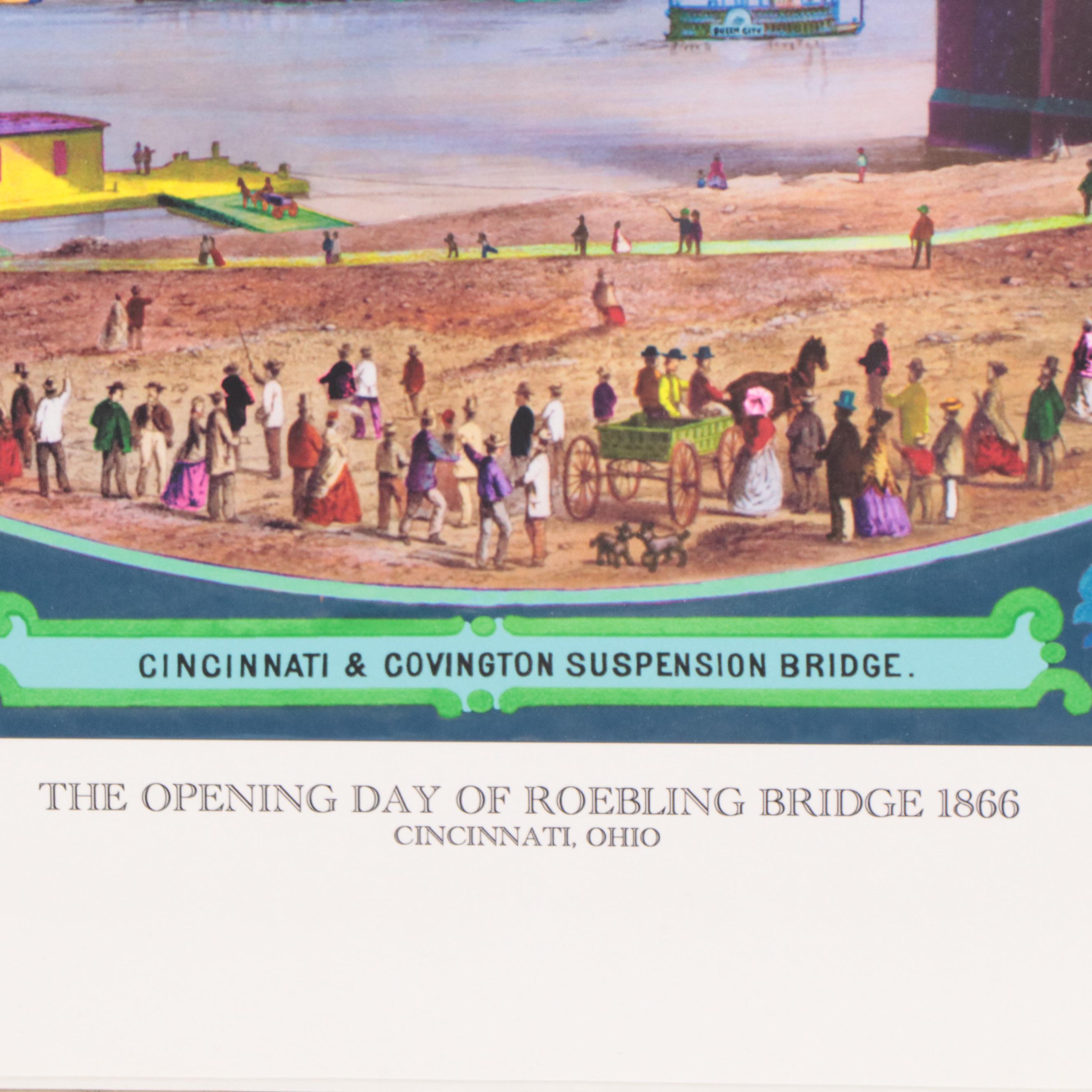 Andrew Van Sickle Giclée "The Opening Day of Roebling Bridge 1866," 2013