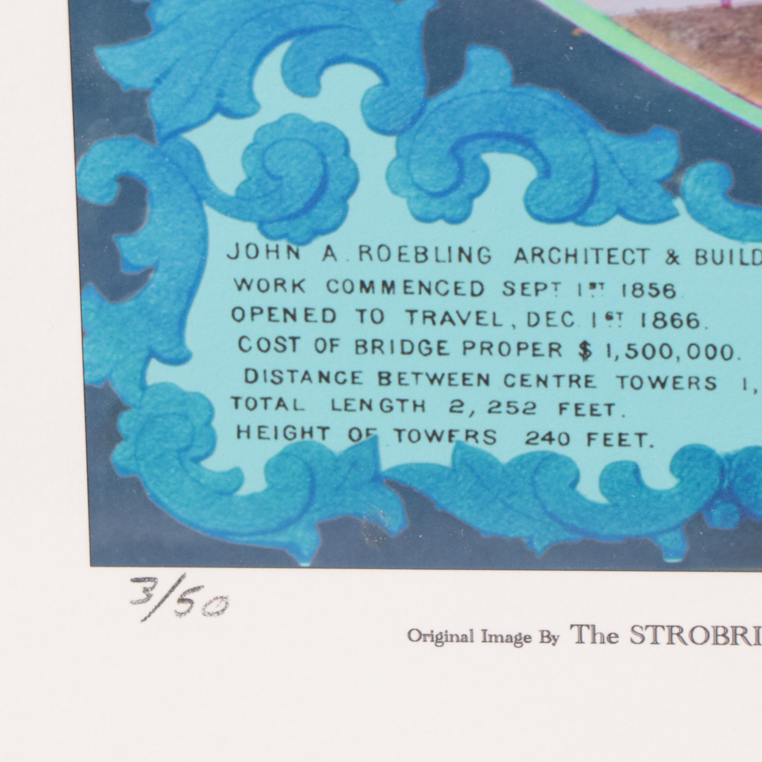 Andrew Van Sickle Giclée "The Opening Day of Roebling Bridge 1866," 2013