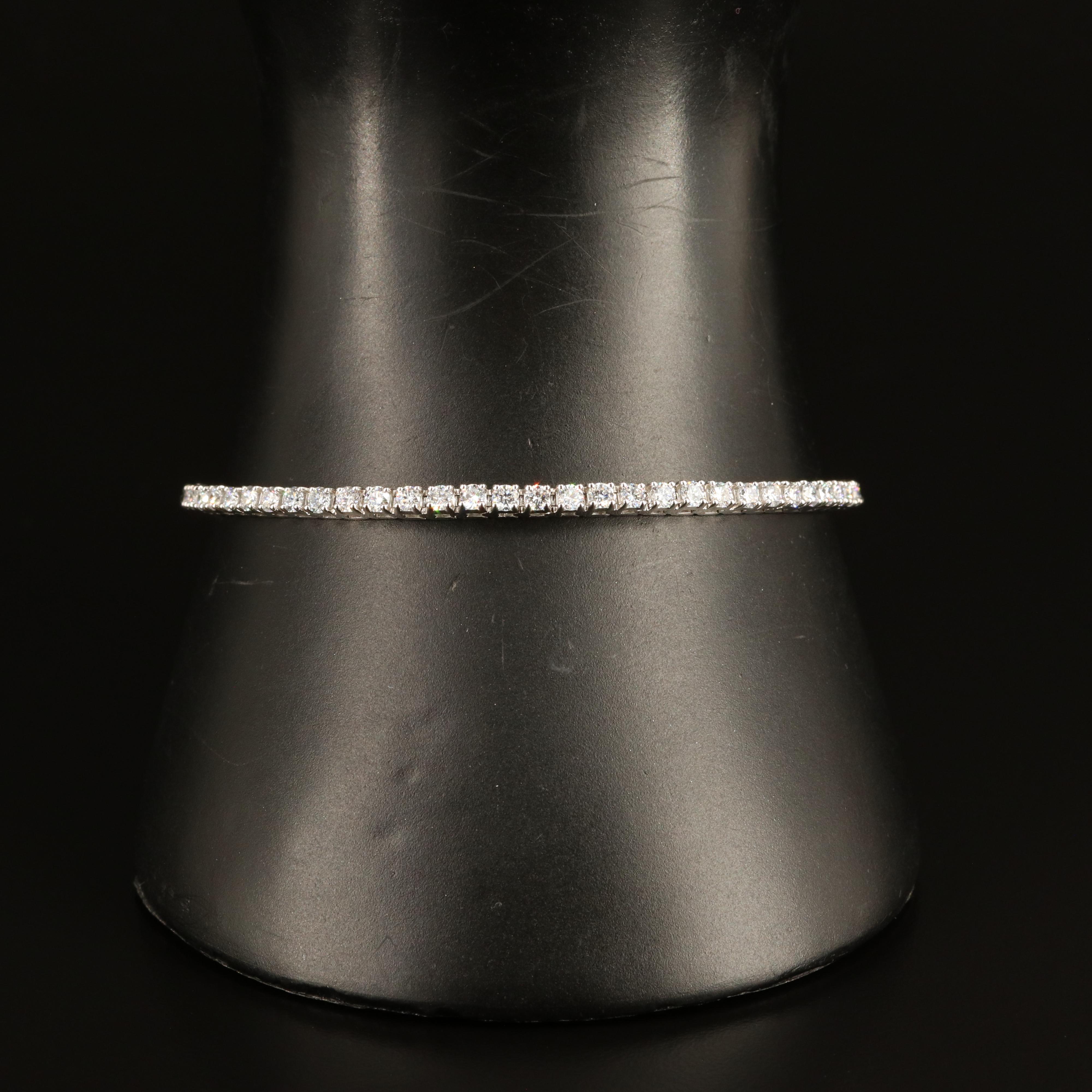 14K 2.85 CTW Lab Grown Diamond Line Bracelet