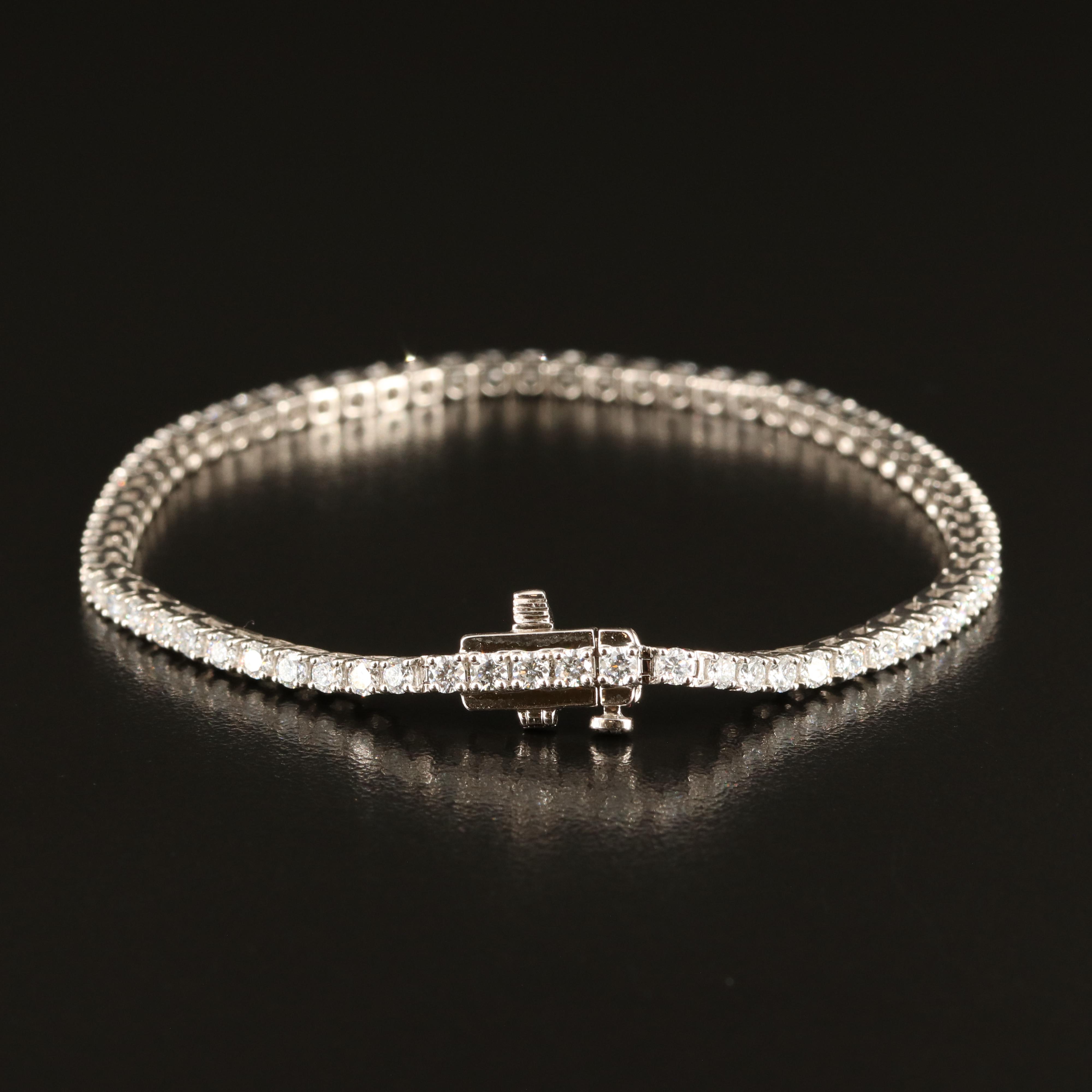 14K 2.85 CTW Lab Grown Diamond Line Bracelet