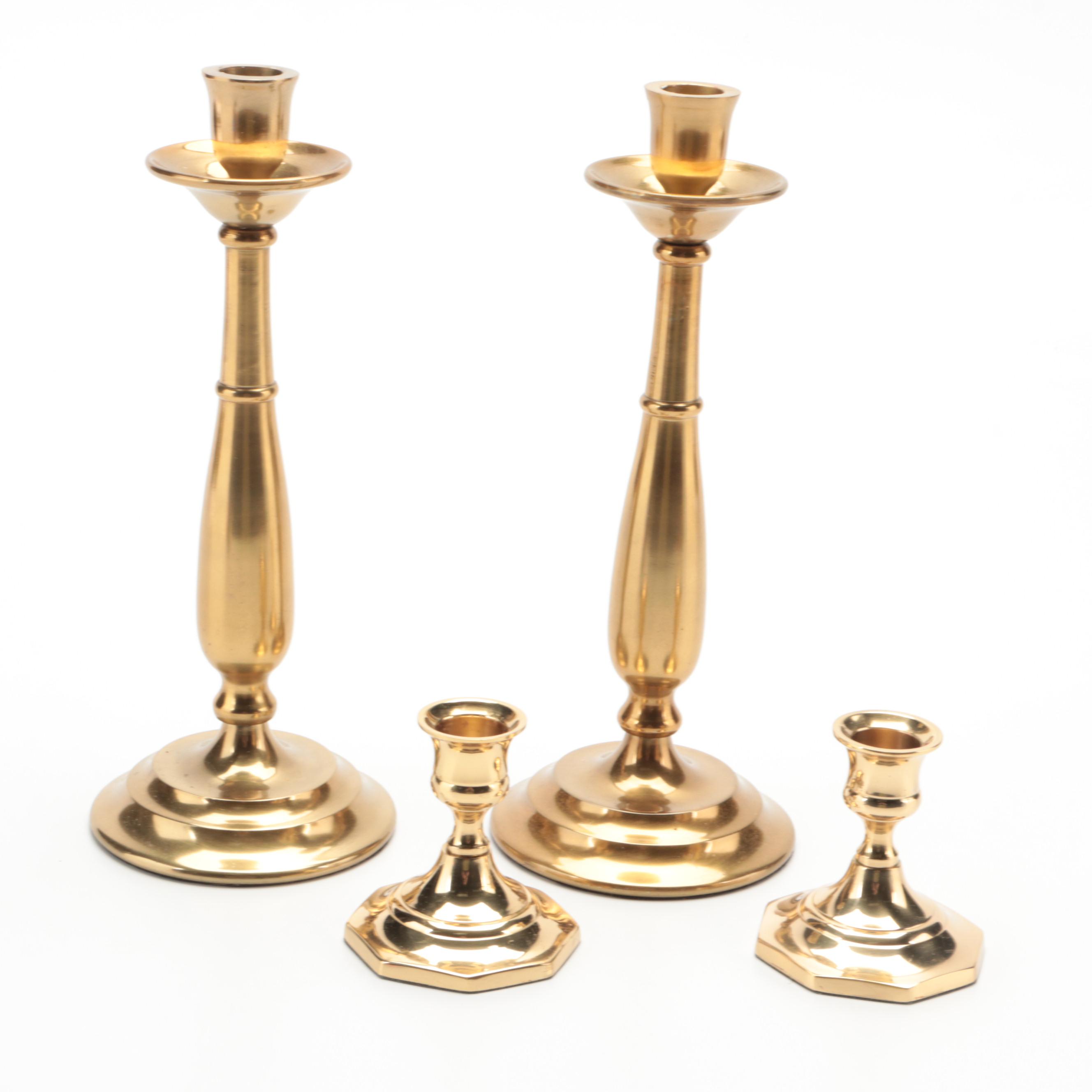 Pottery Barn and Other Brass Candlesticks and More Décor