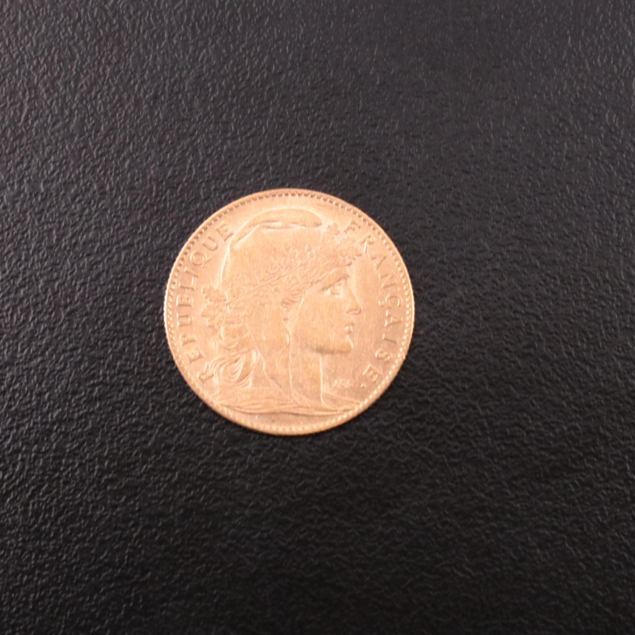 1906 France 10-Francs Gold Coin