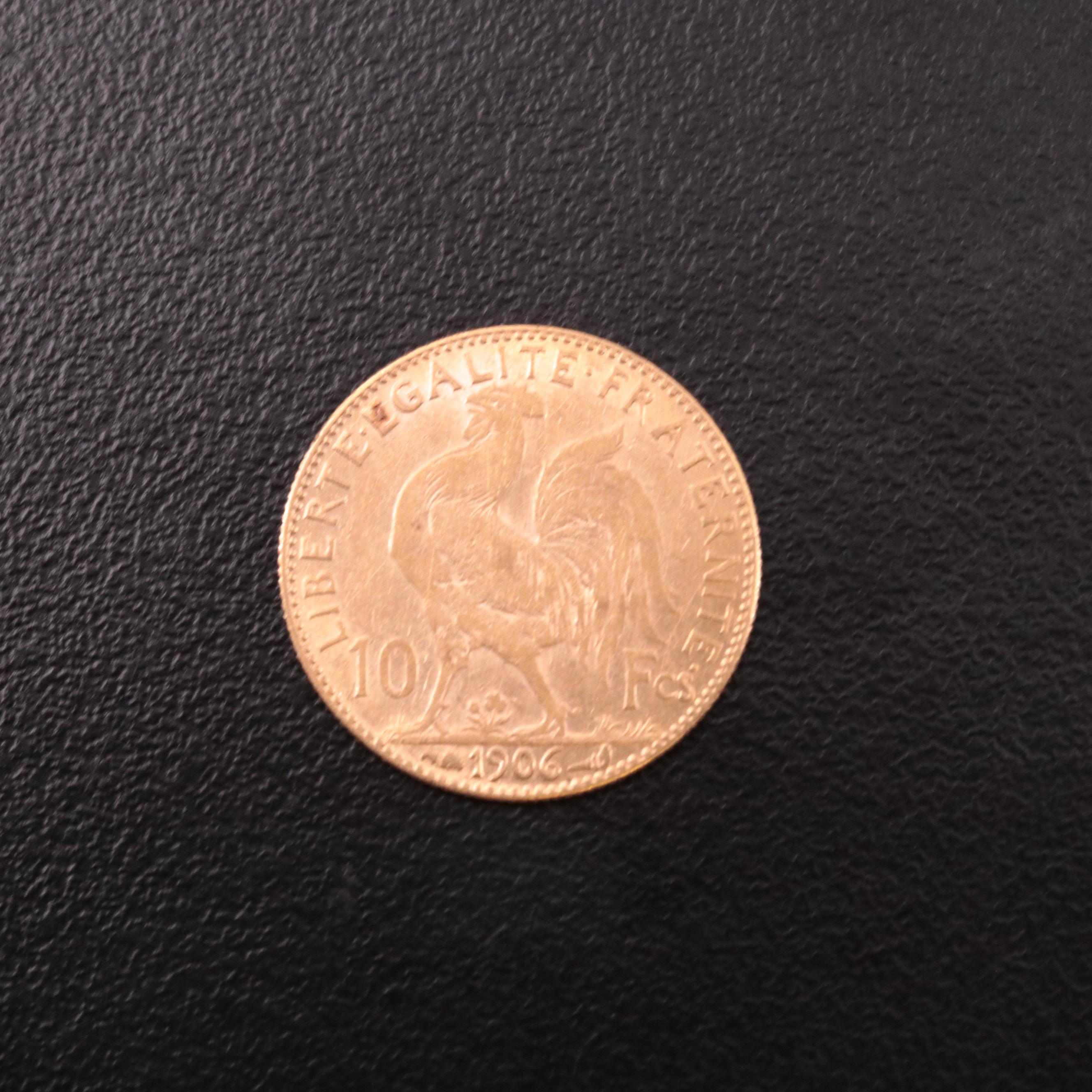 1906 France 10-Francs Gold Coin
