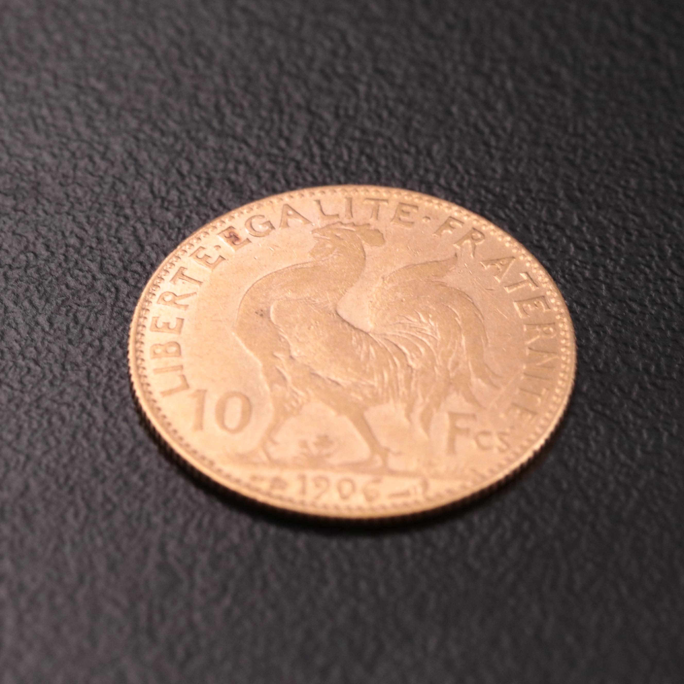 1906 France 10-Francs Gold Coin