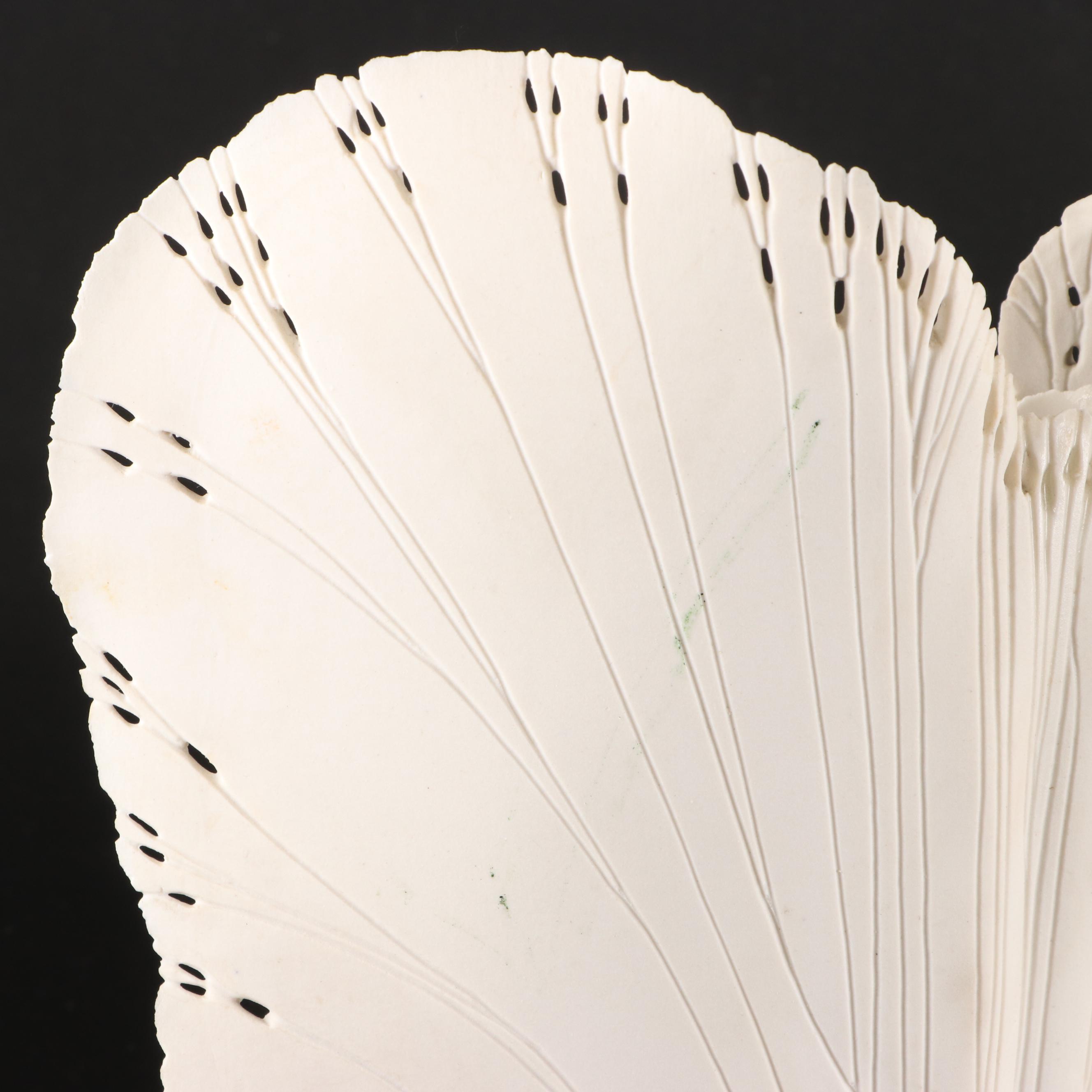 Thomas Berentson Benesh Porcelain Leaf Vase, 1983