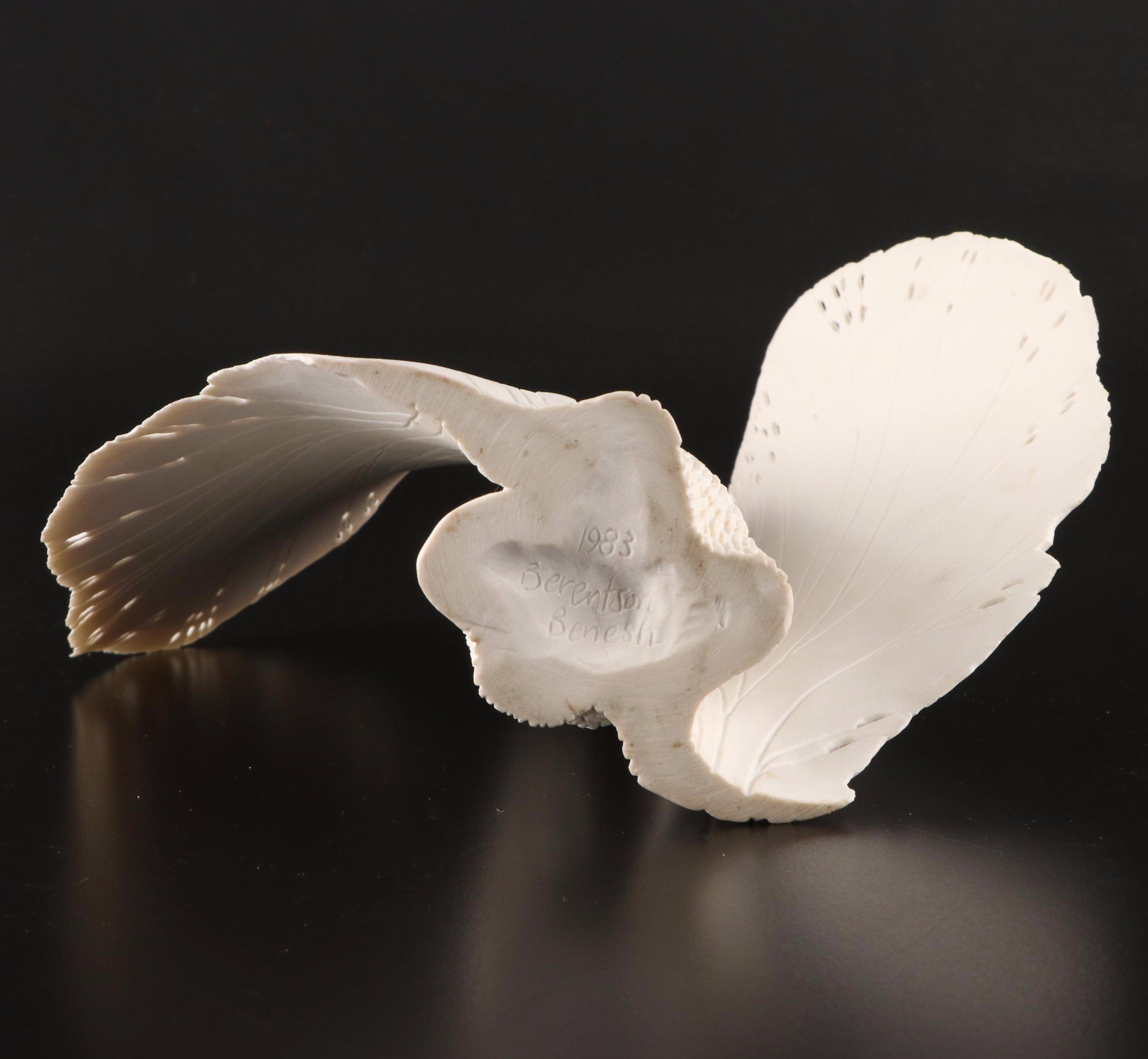 Thomas Berentson Benesh Porcelain Leaf Vase, 1983