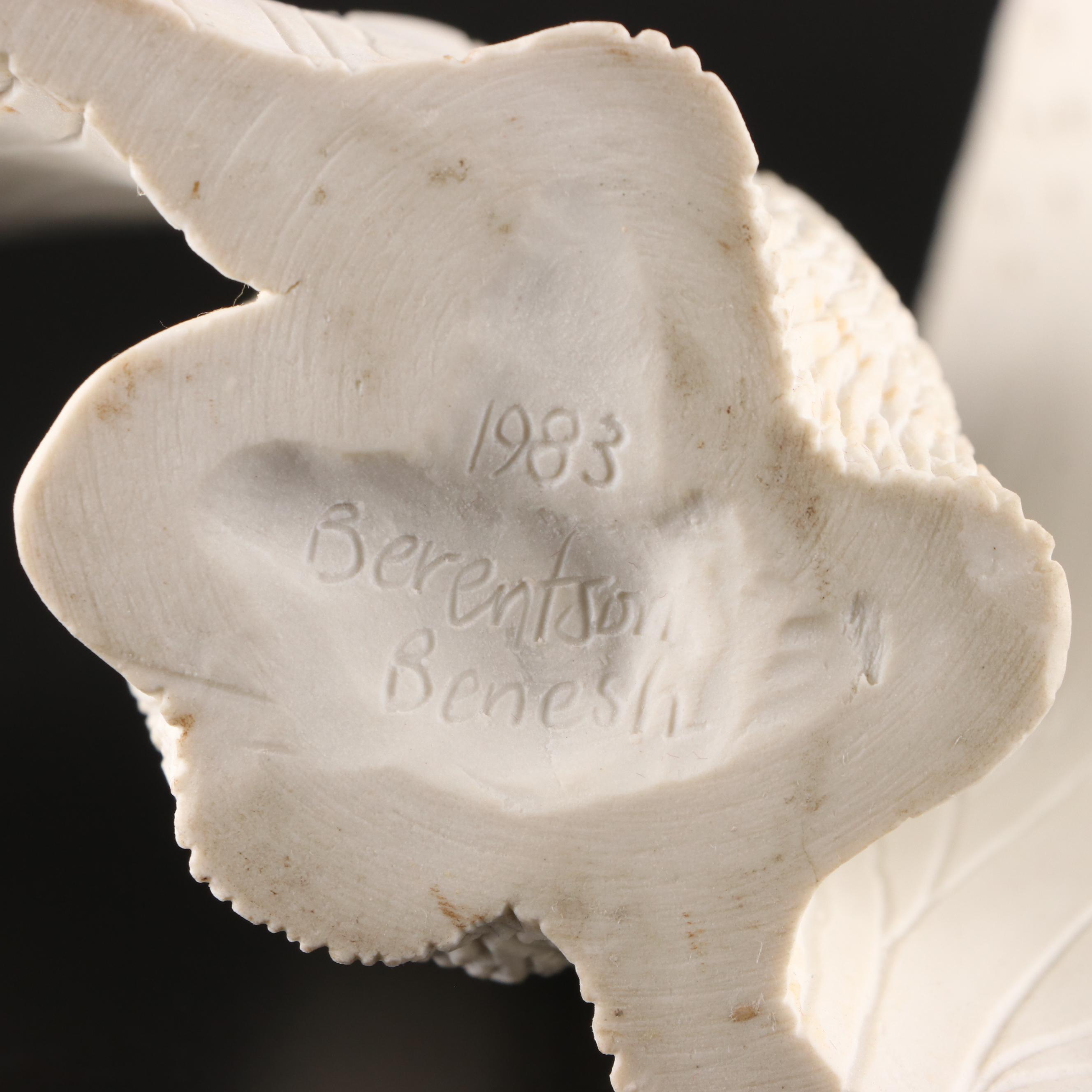 Thomas Berentson Benesh Porcelain Leaf Vase, 1983