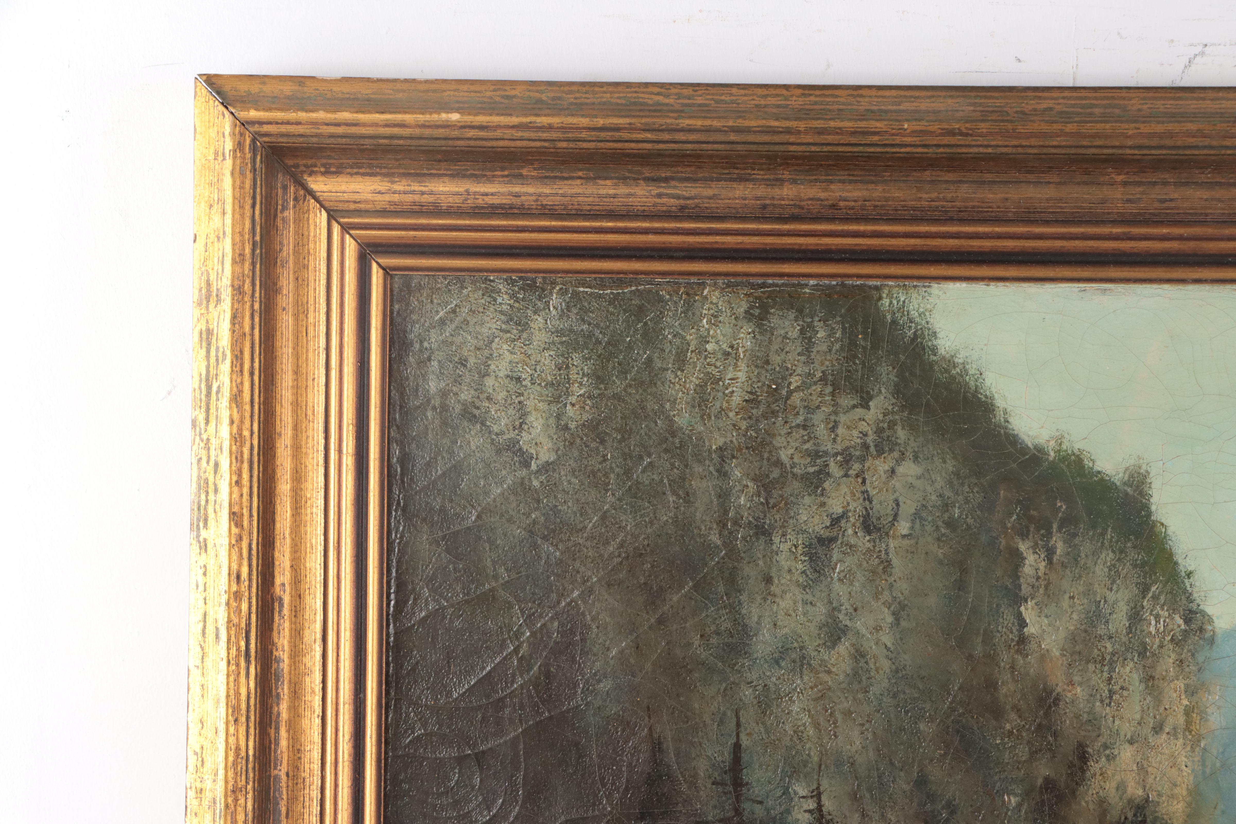 European School Landscape Oil Painting, Circa 1900