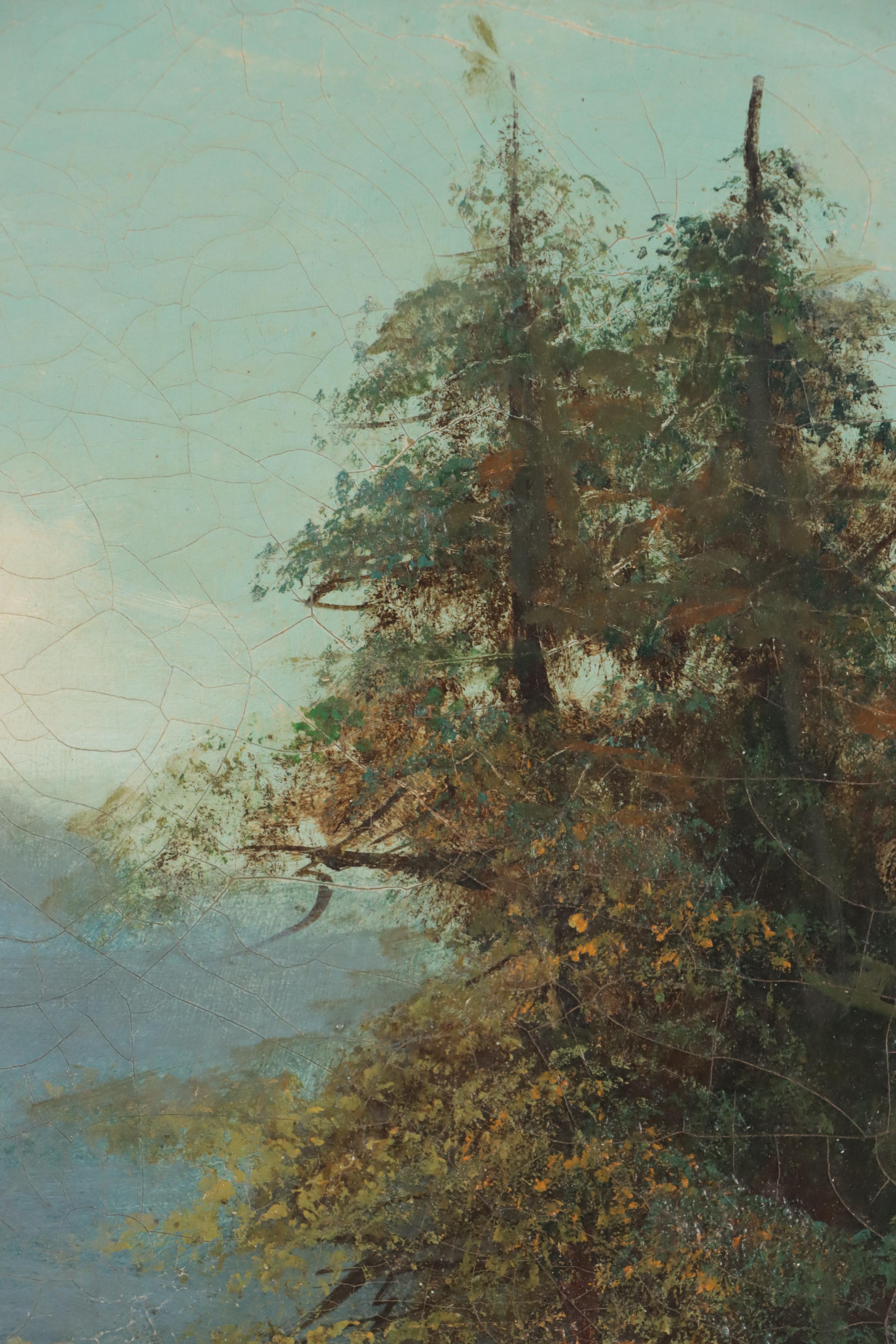 European School Landscape Oil Painting, Circa 1900