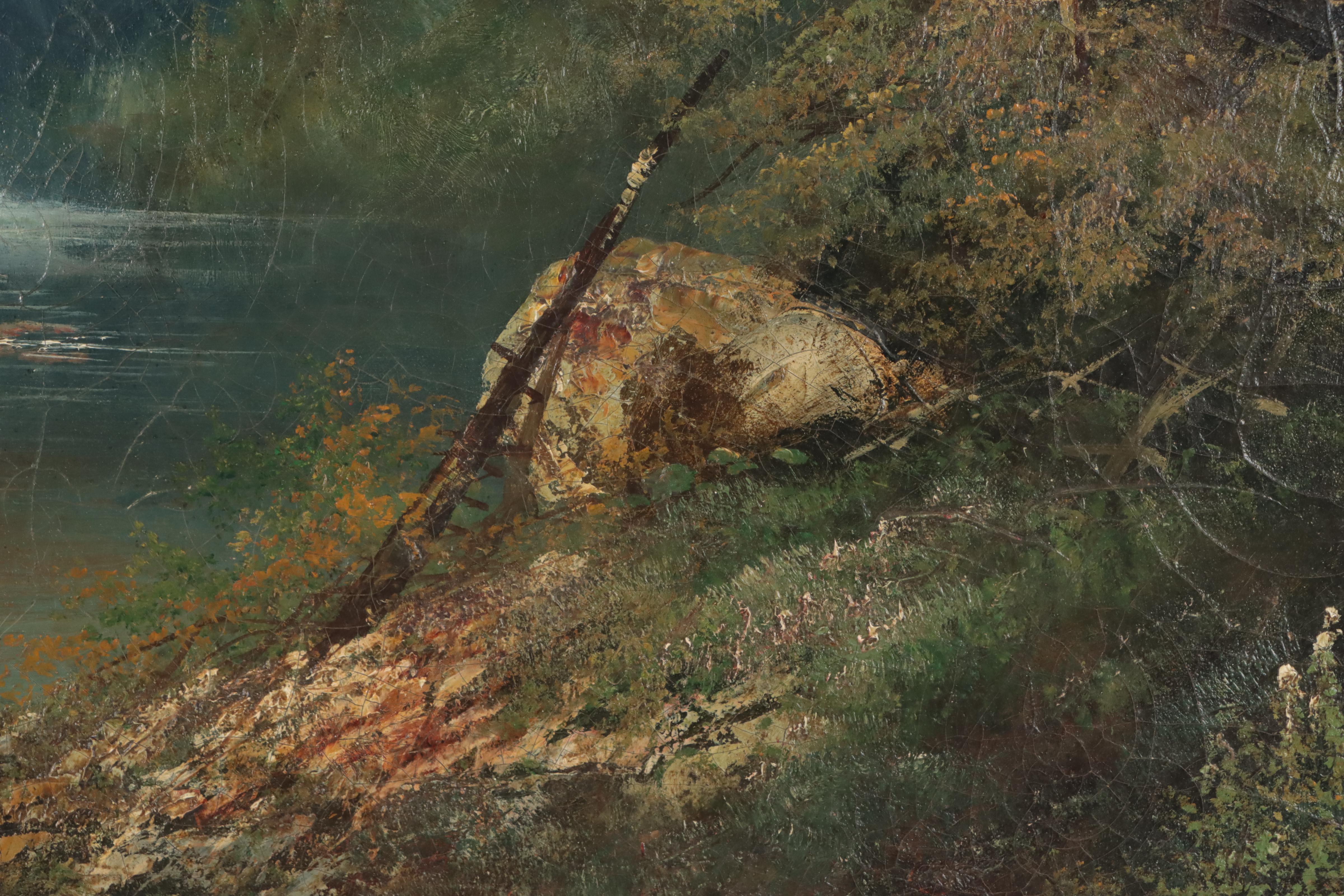 European School Landscape Oil Painting, Circa 1900
