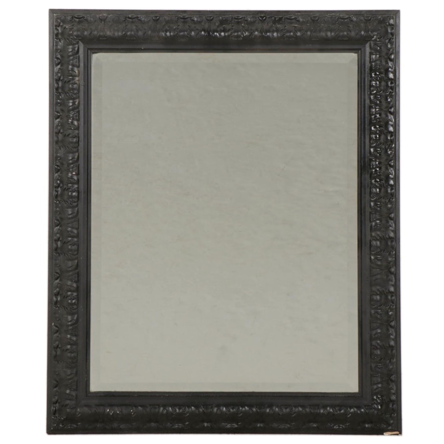 Victorian Style Black Painted Framed Mirror