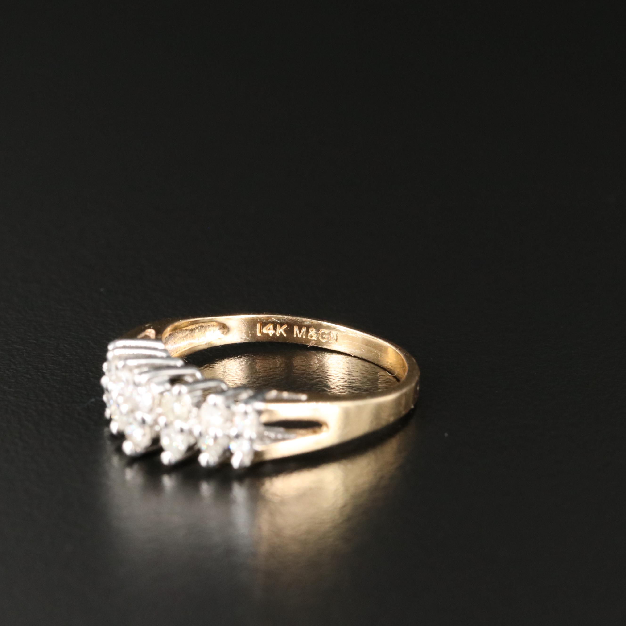 14K 0.45 CTW Diamond Step Ring