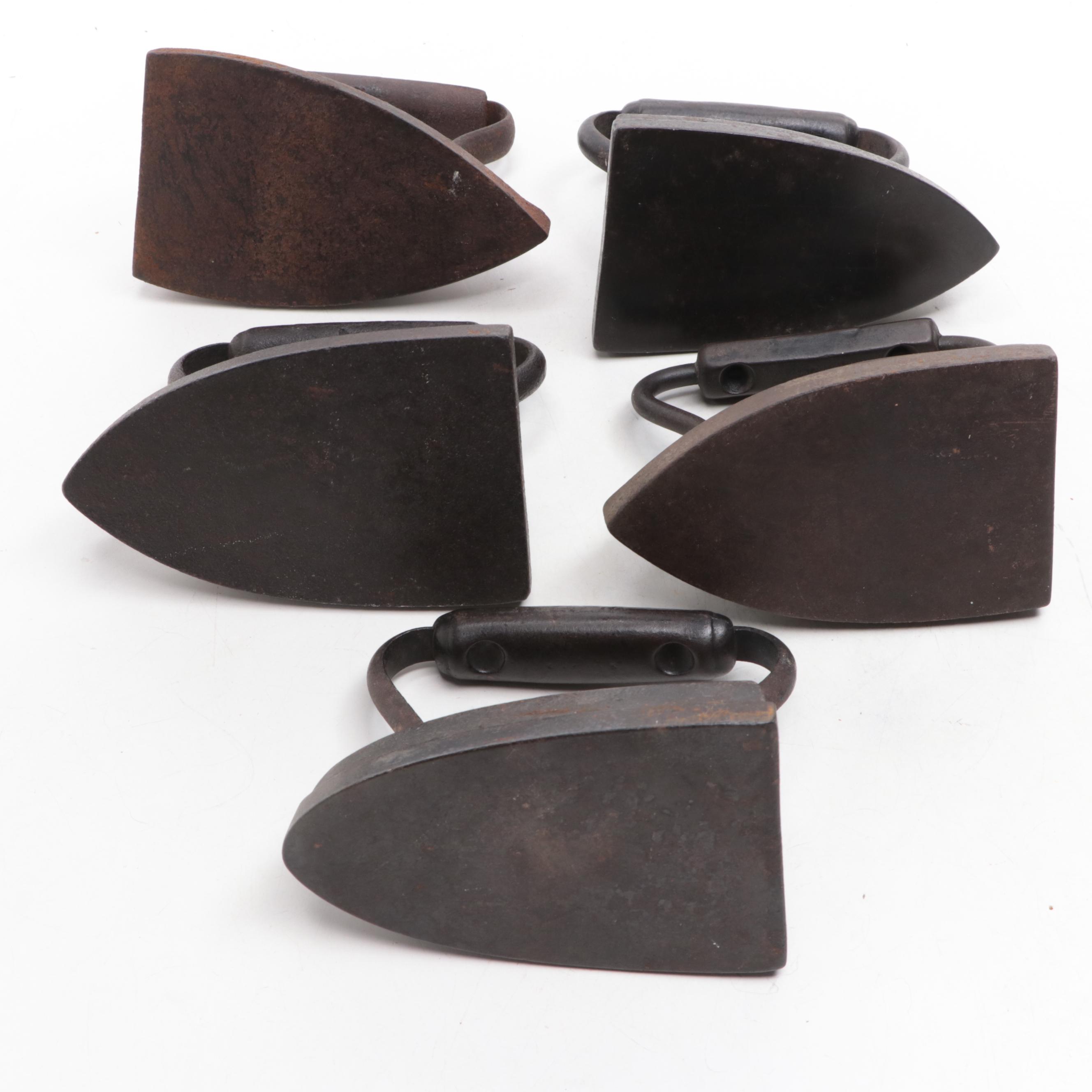 Antique Sad Irons with Sad Iron Holder