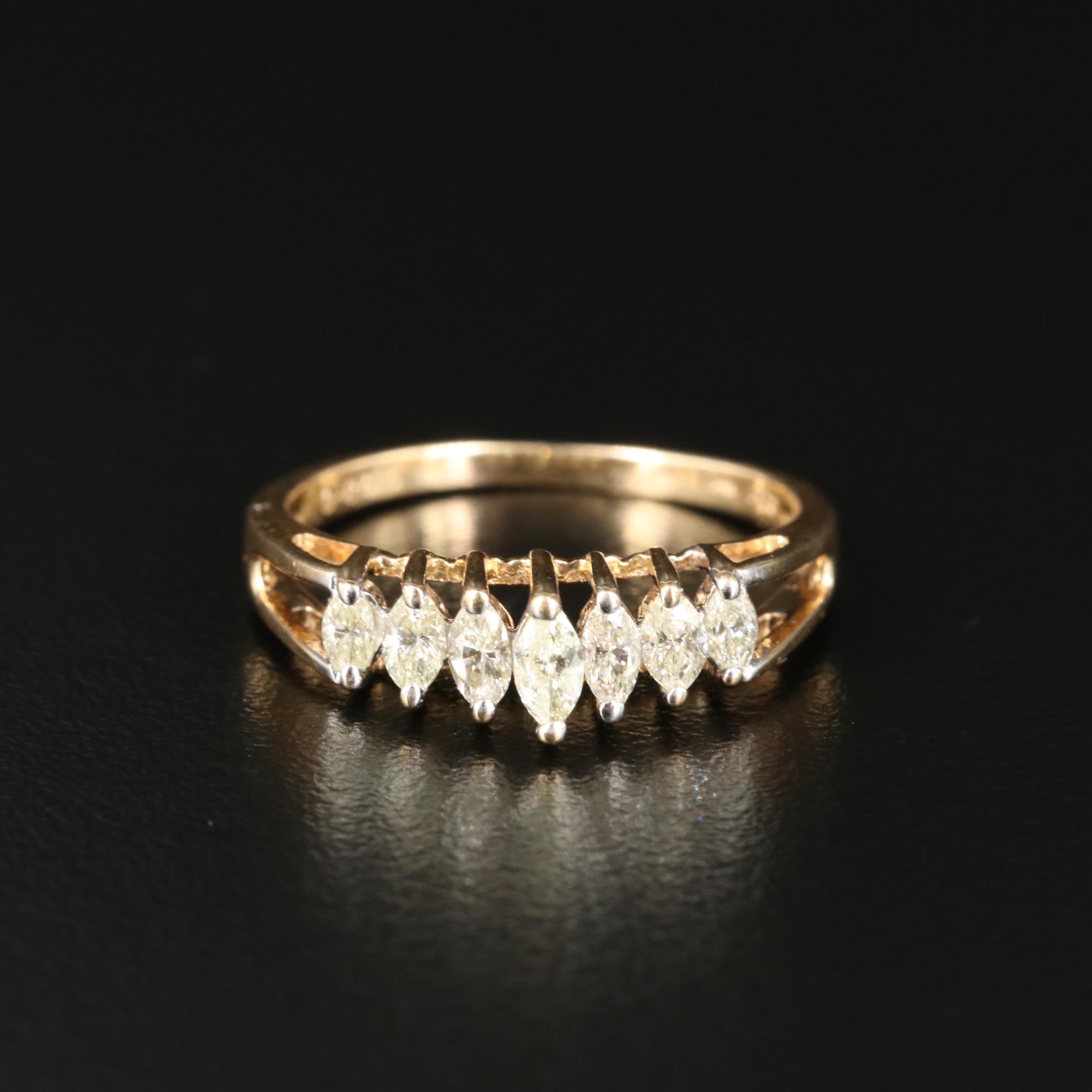 14K 0.46 CTW Diamond Step Ring