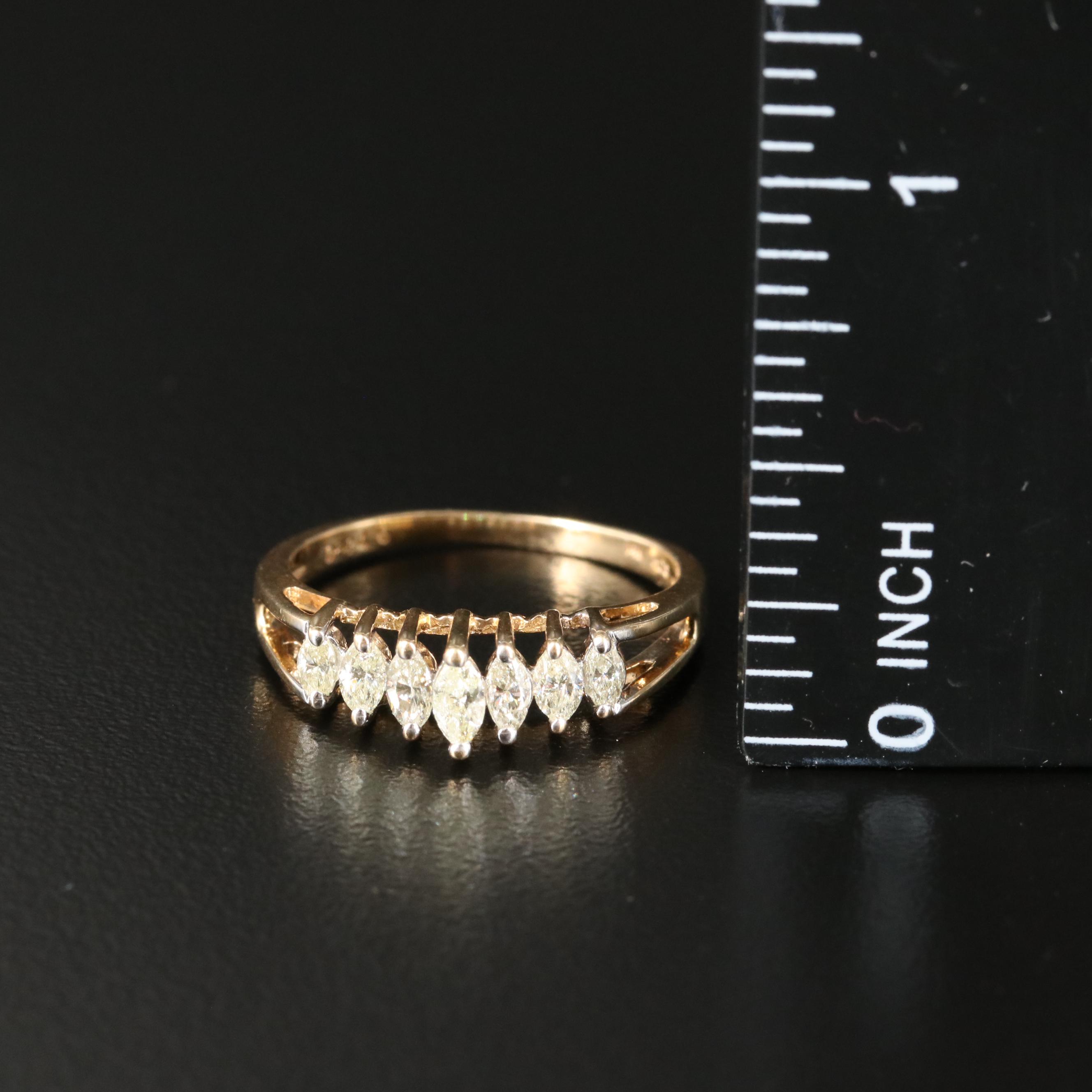 14K 0.46 CTW Diamond Step Ring