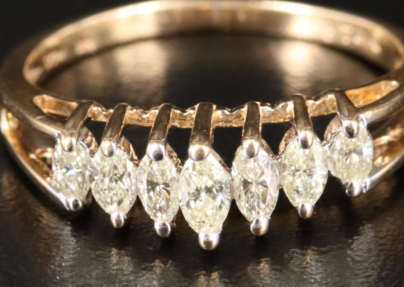 14K 0.46 CTW Diamond Step Ring