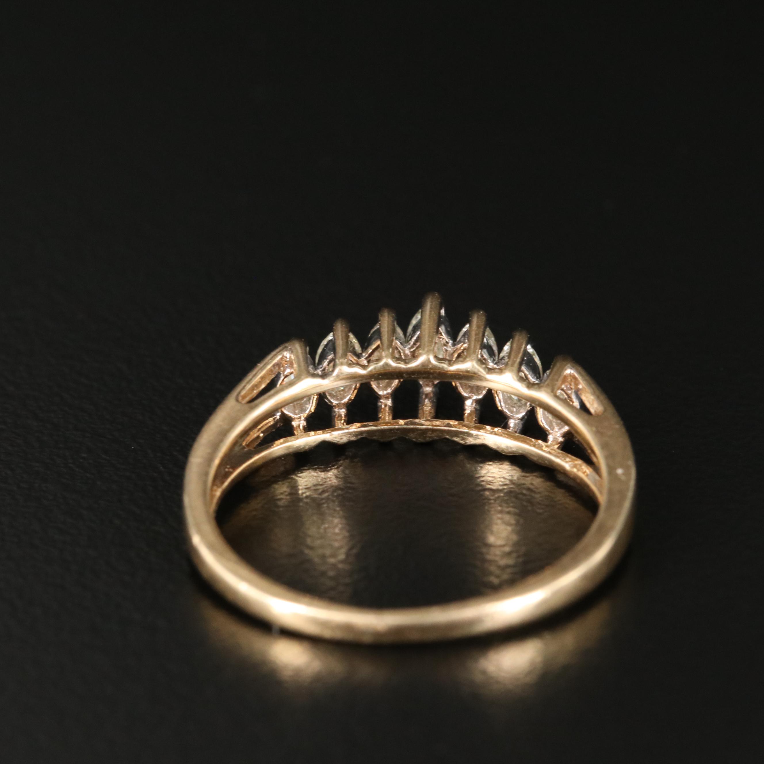 14K 0.46 CTW Diamond Step Ring