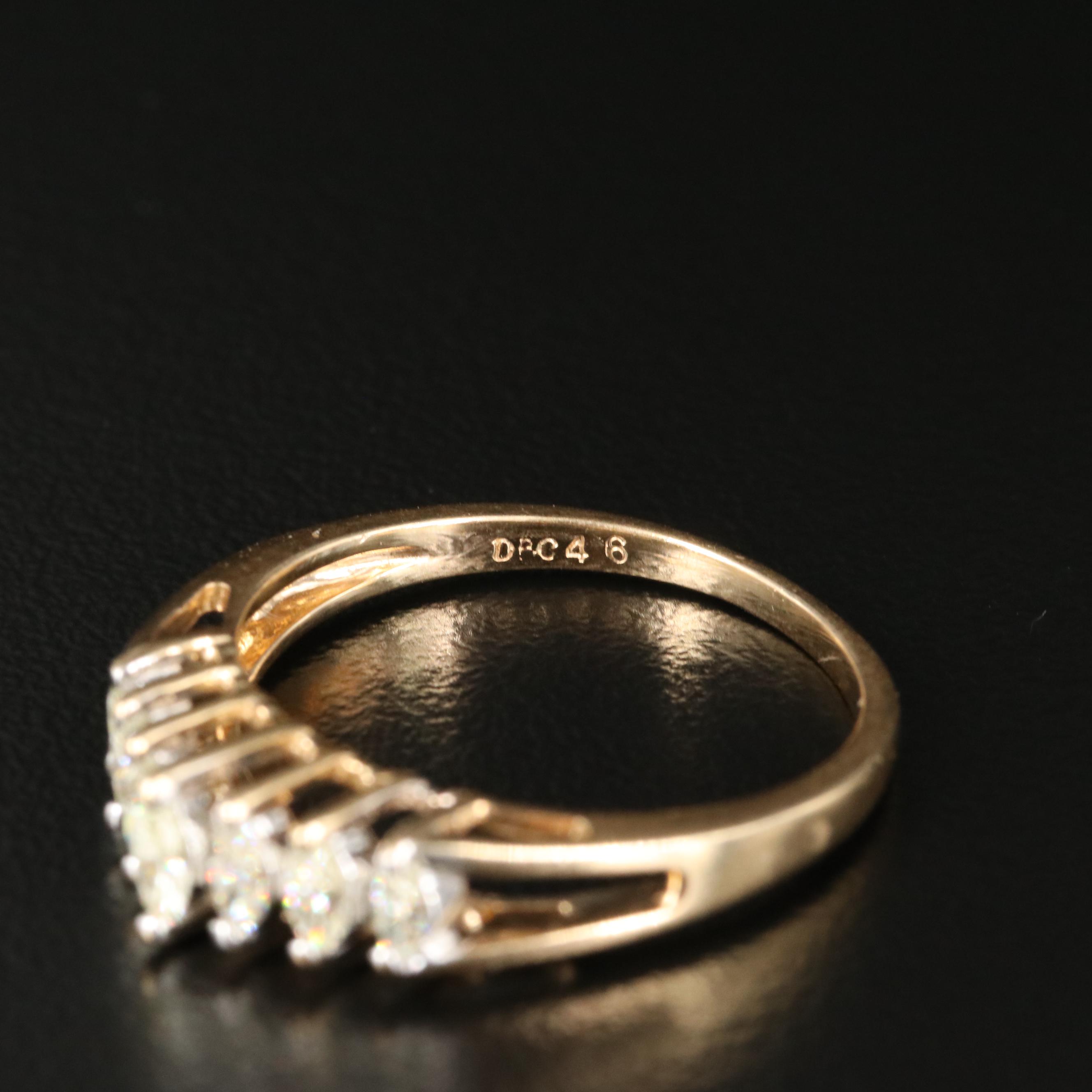 14K 0.46 CTW Diamond Step Ring