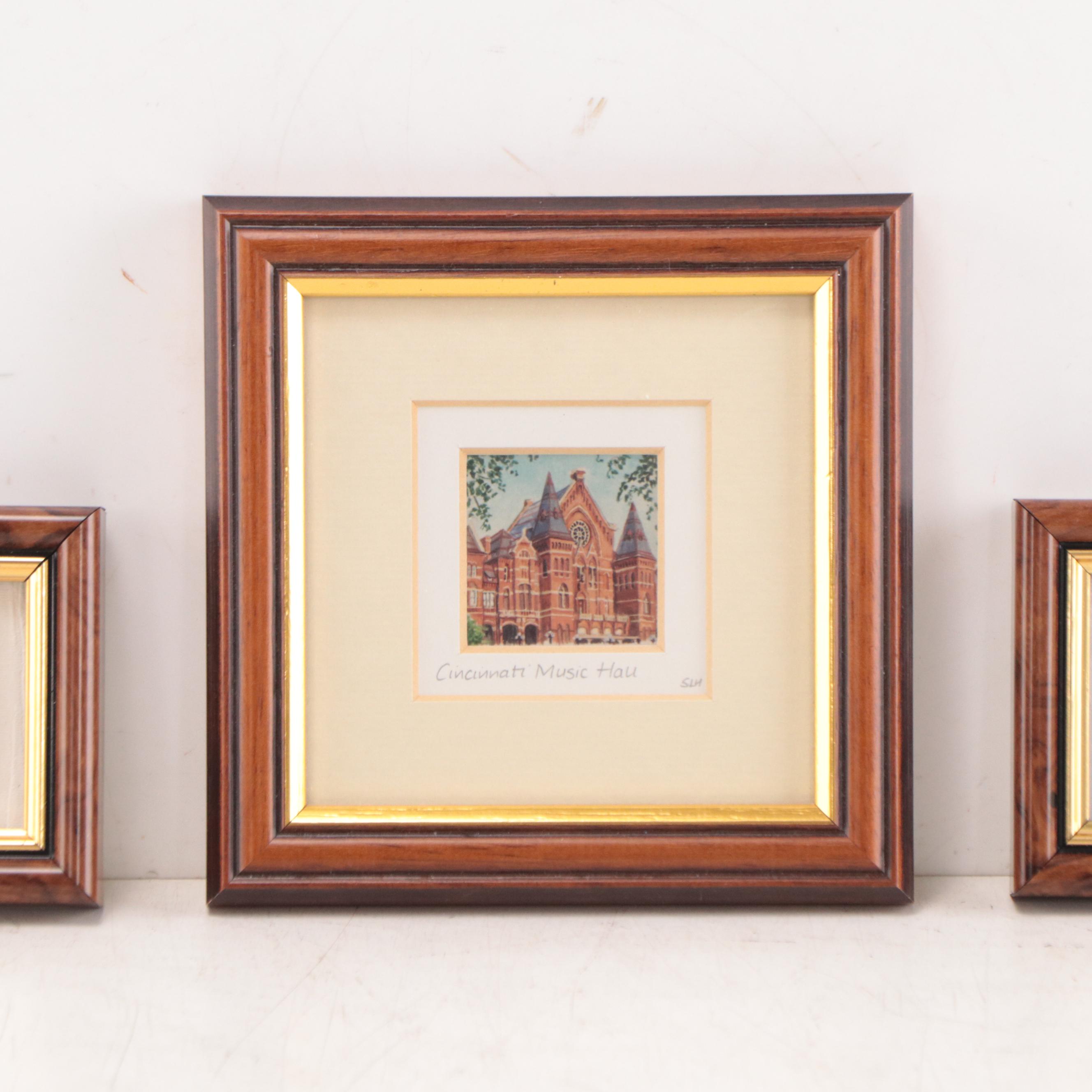 Chromogenic Color Print After Watercolor Painting "Cincinnati Music Hall," More