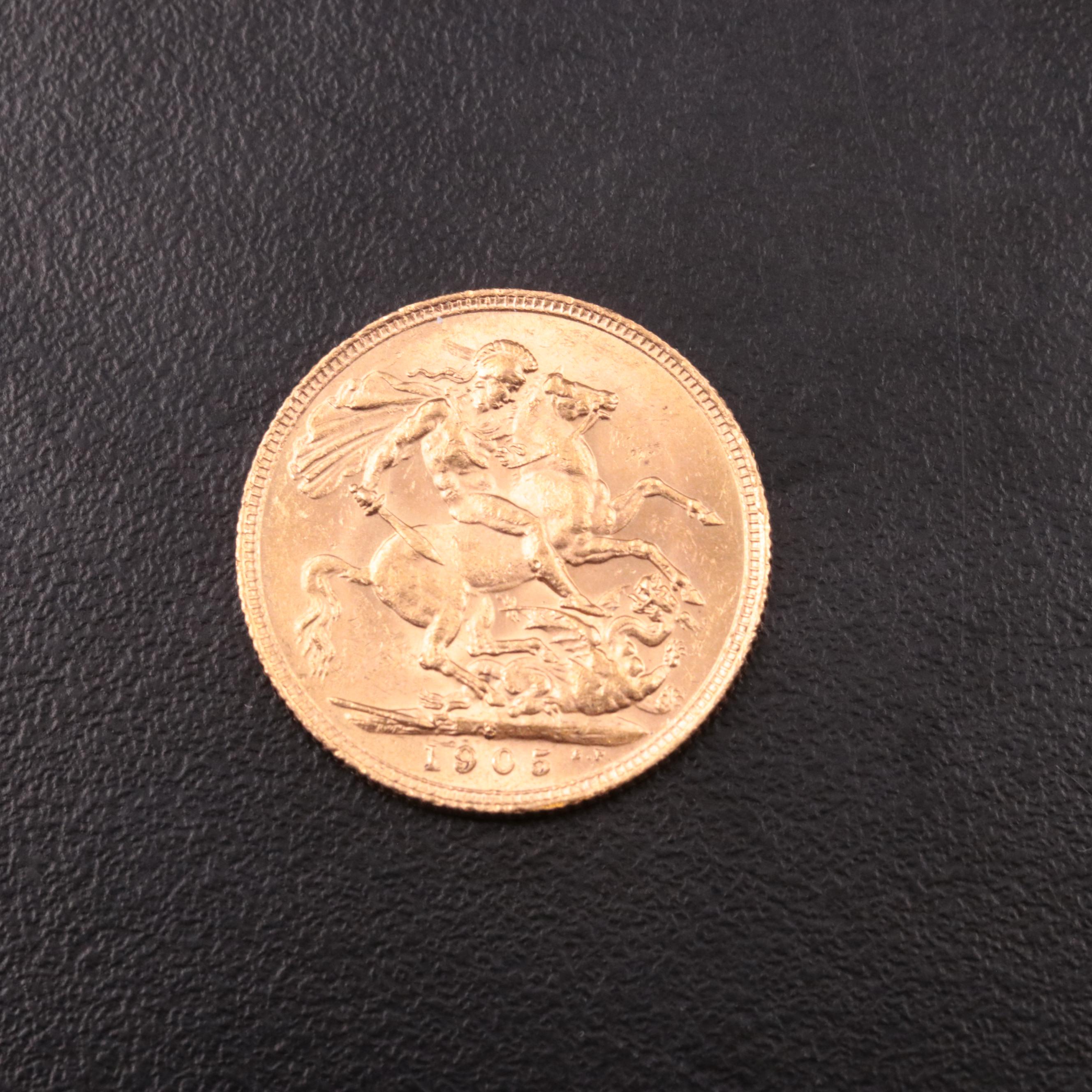 1905 Australia Gold Sovereign Coin