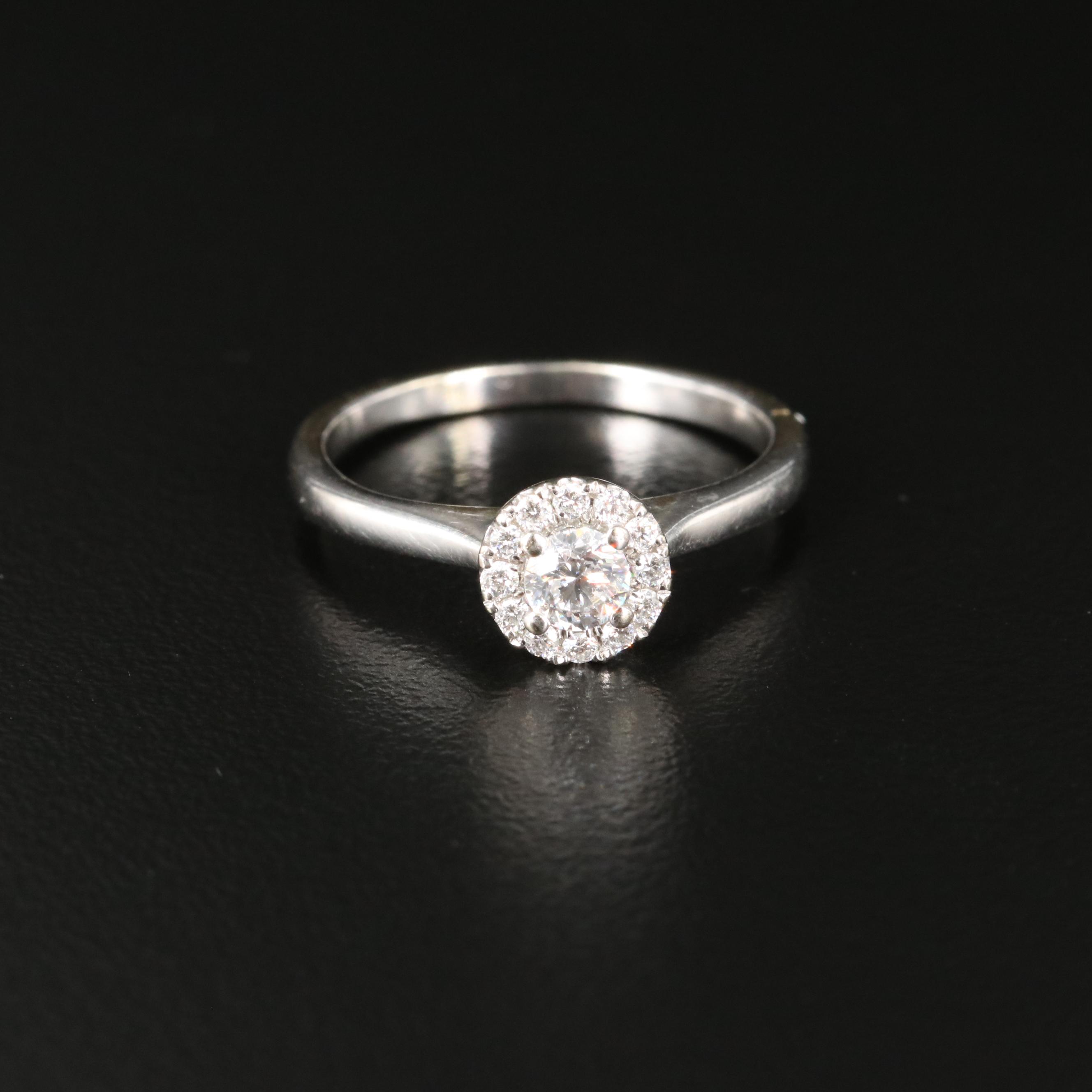 14K 0.32 CTW Diamond Cluster Ring