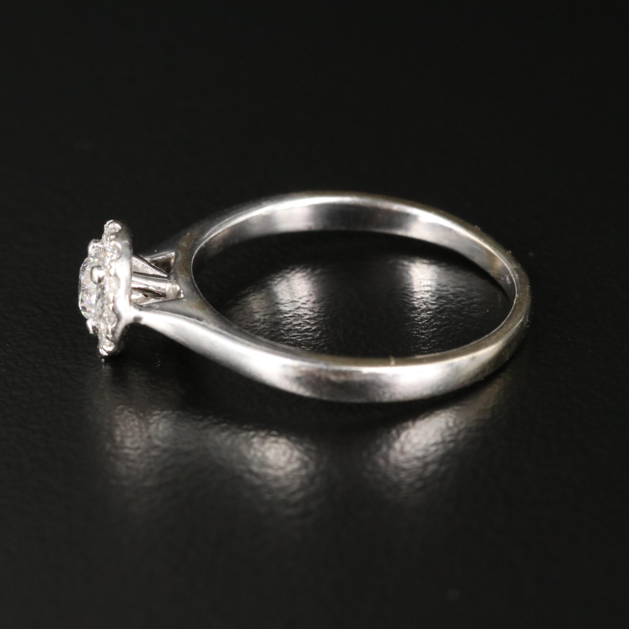 14K 0.32 CTW Diamond Cluster Ring