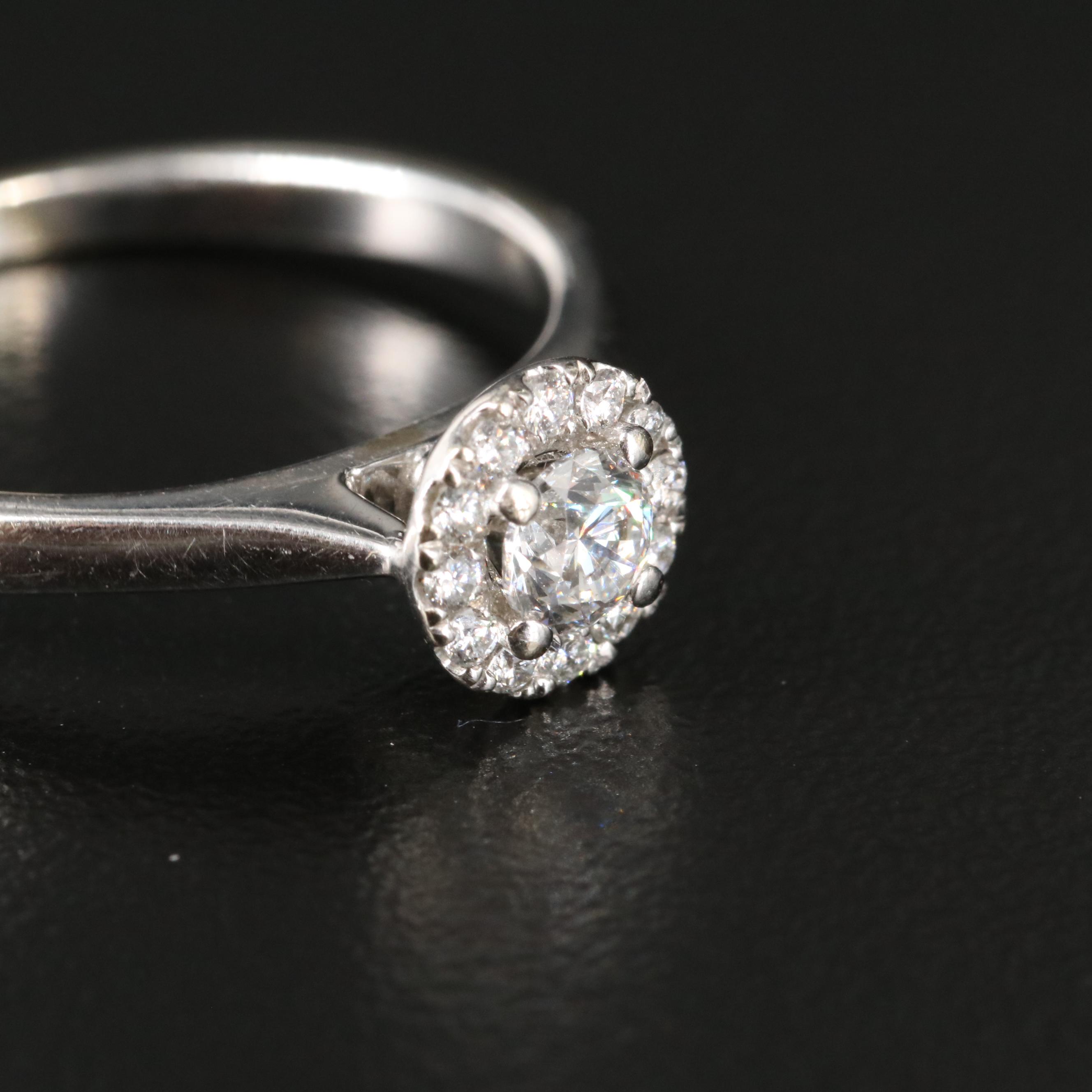 14K 0.32 CTW Diamond Cluster Ring