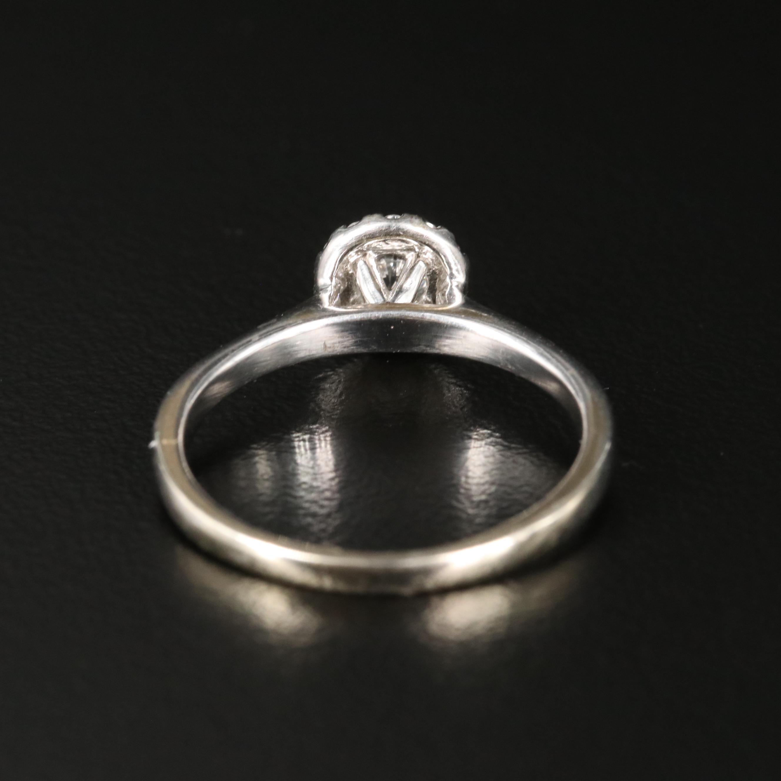 14K 0.32 CTW Diamond Cluster Ring