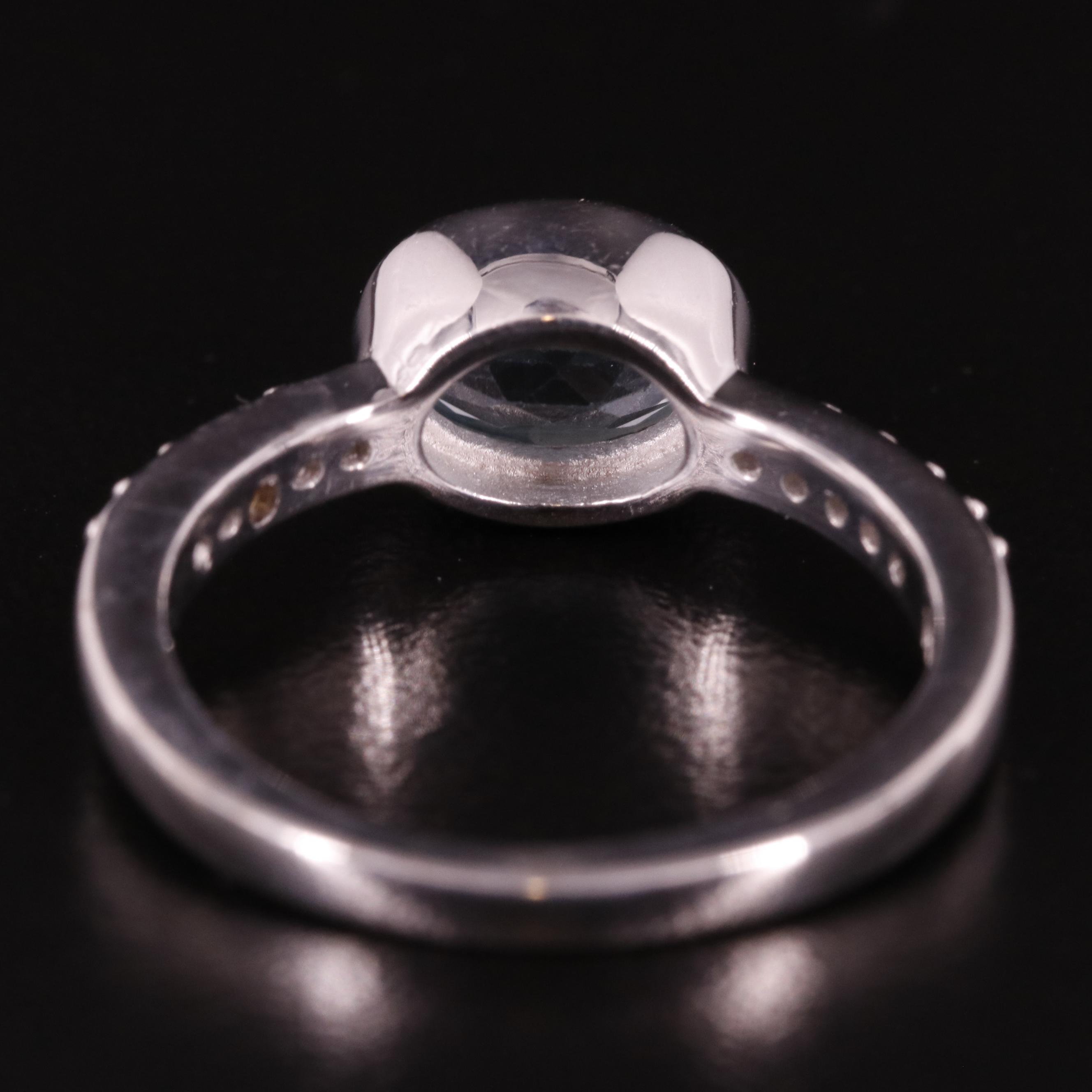 Sterling Blue and White Topaz Ring