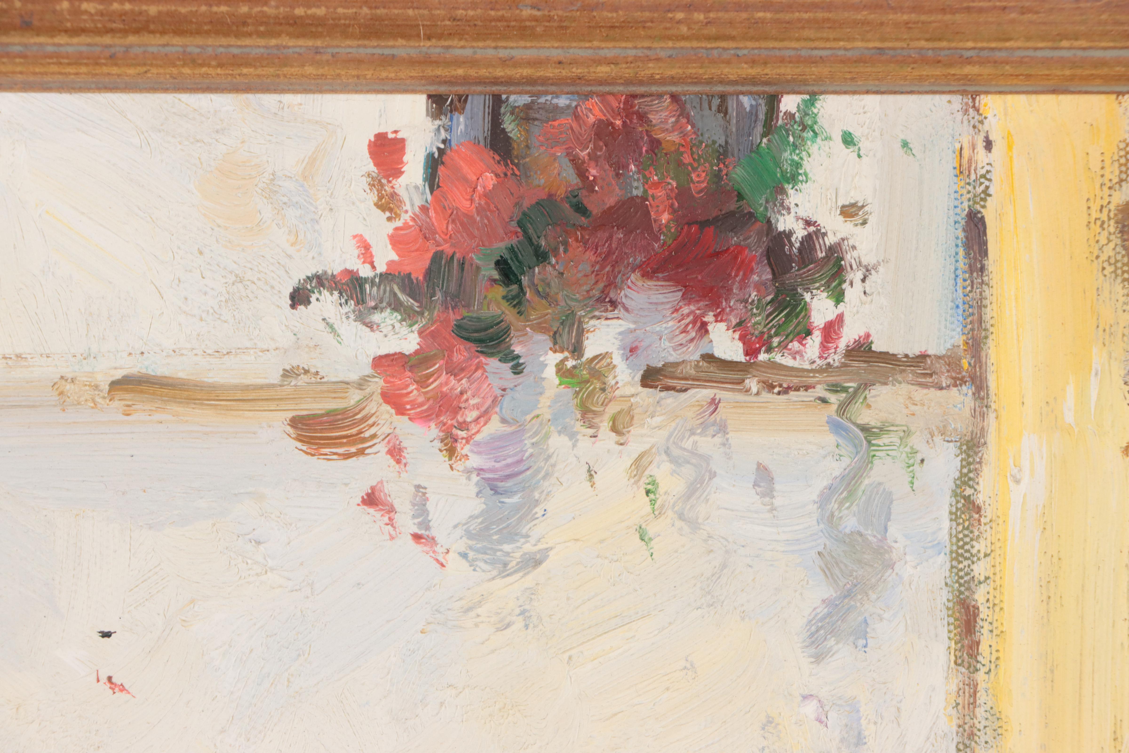 Parisian Street Scene Oil Painting, 21st Century