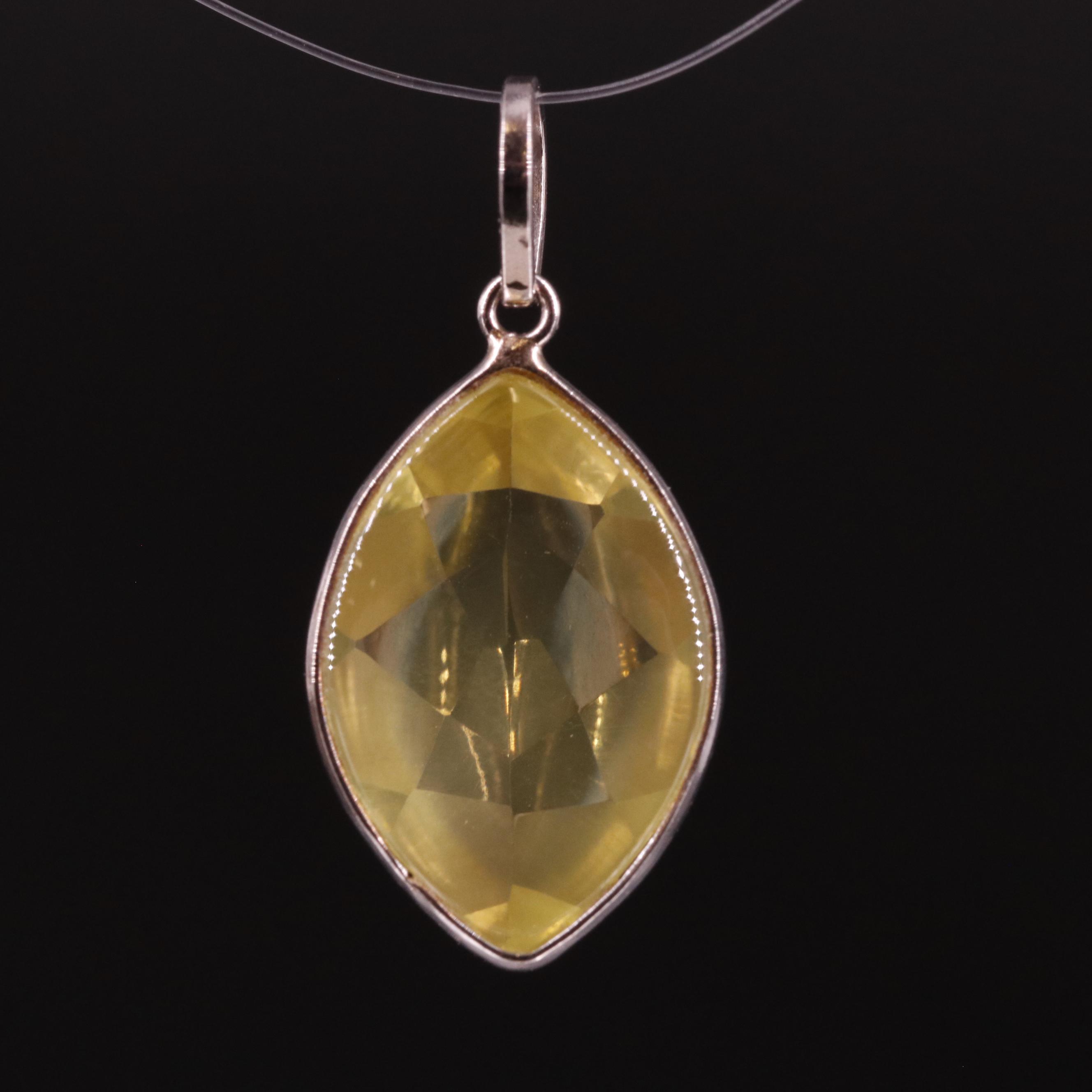 14K Citrine Pendant