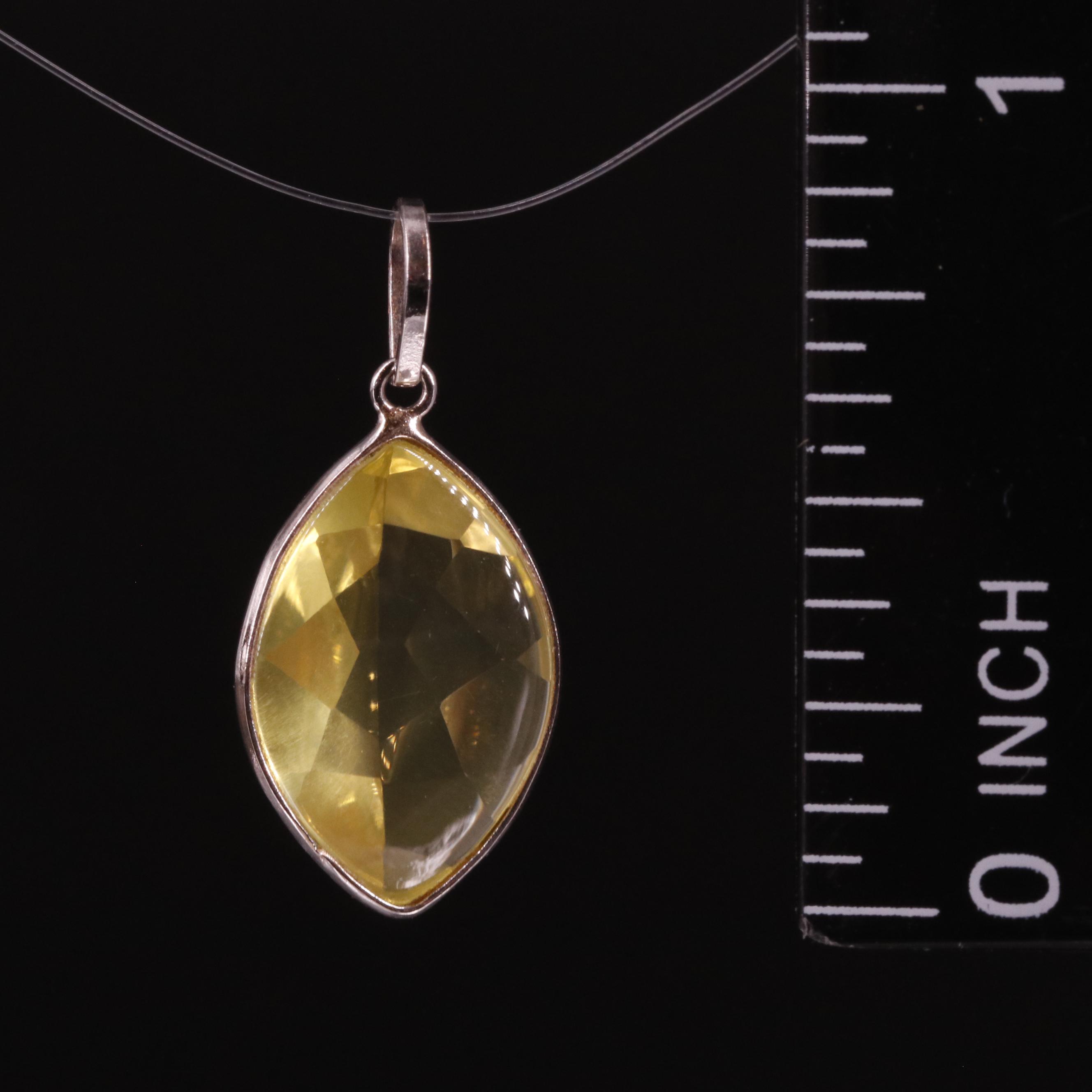 14K Citrine Pendant