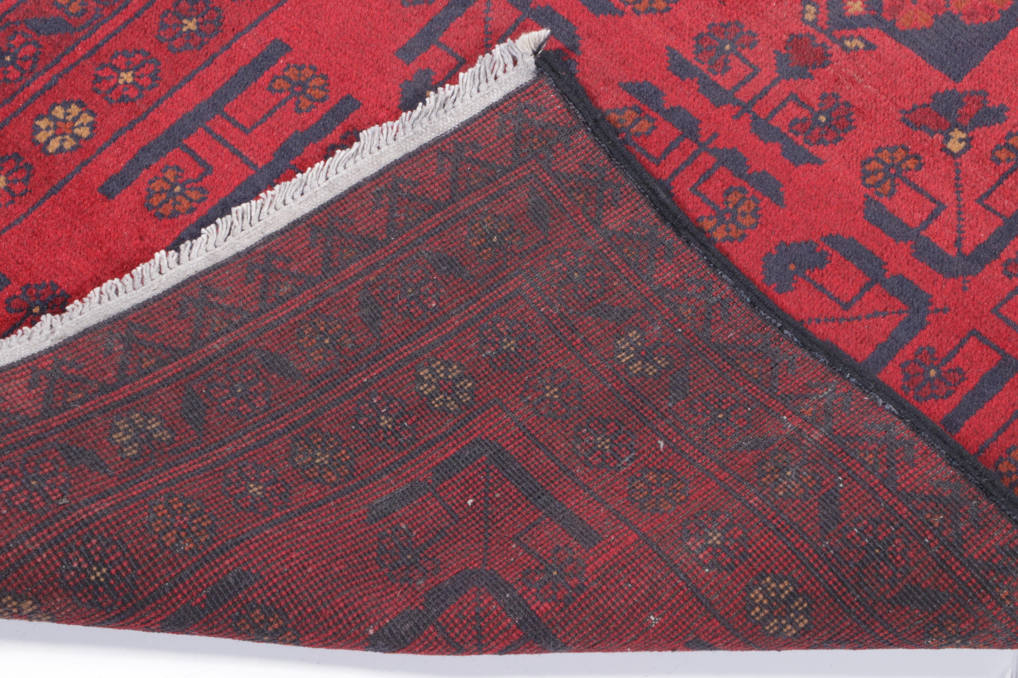 2'7 x 4'1 Hand-Knotted Afghan Kunduz Accent Rug