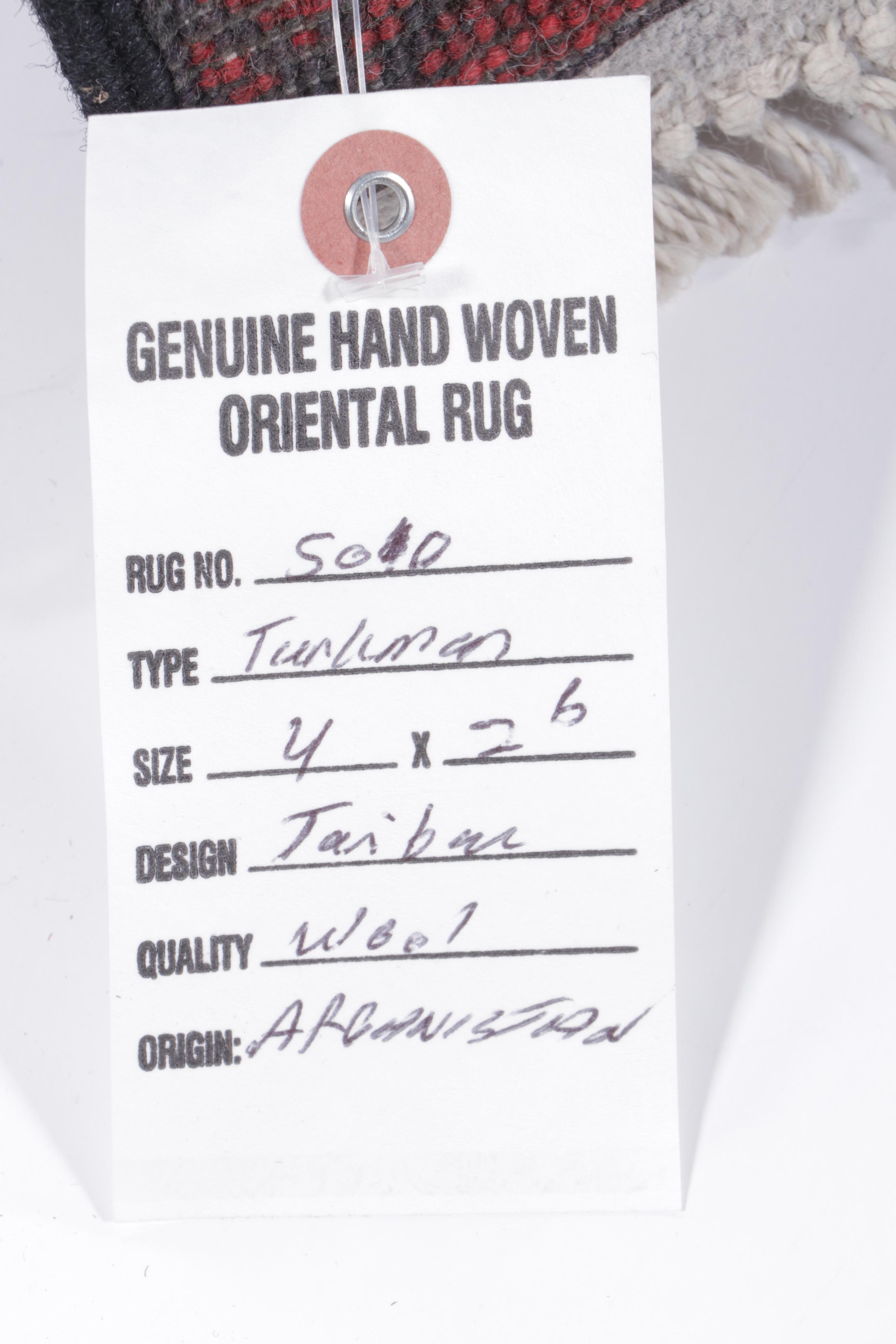 2'7 x 4'1 Hand-Knotted Afghan Kunduz Accent Rug