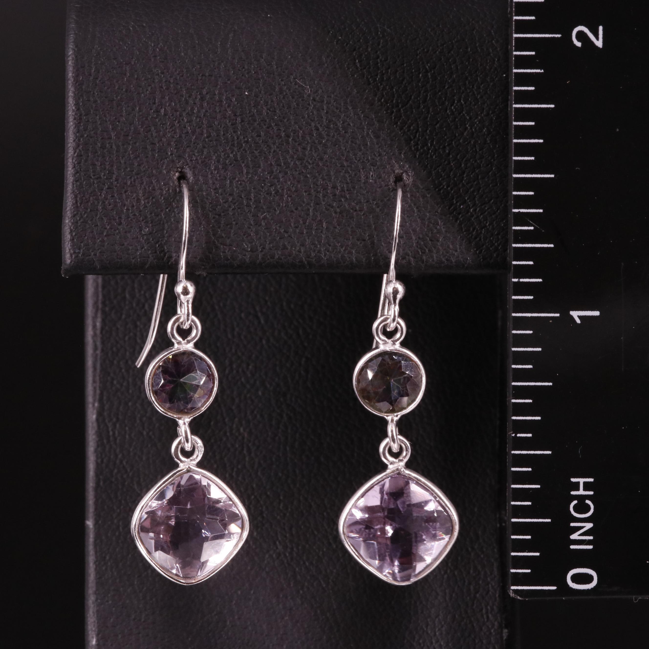 Sterling Amethyst Dangle Earrings