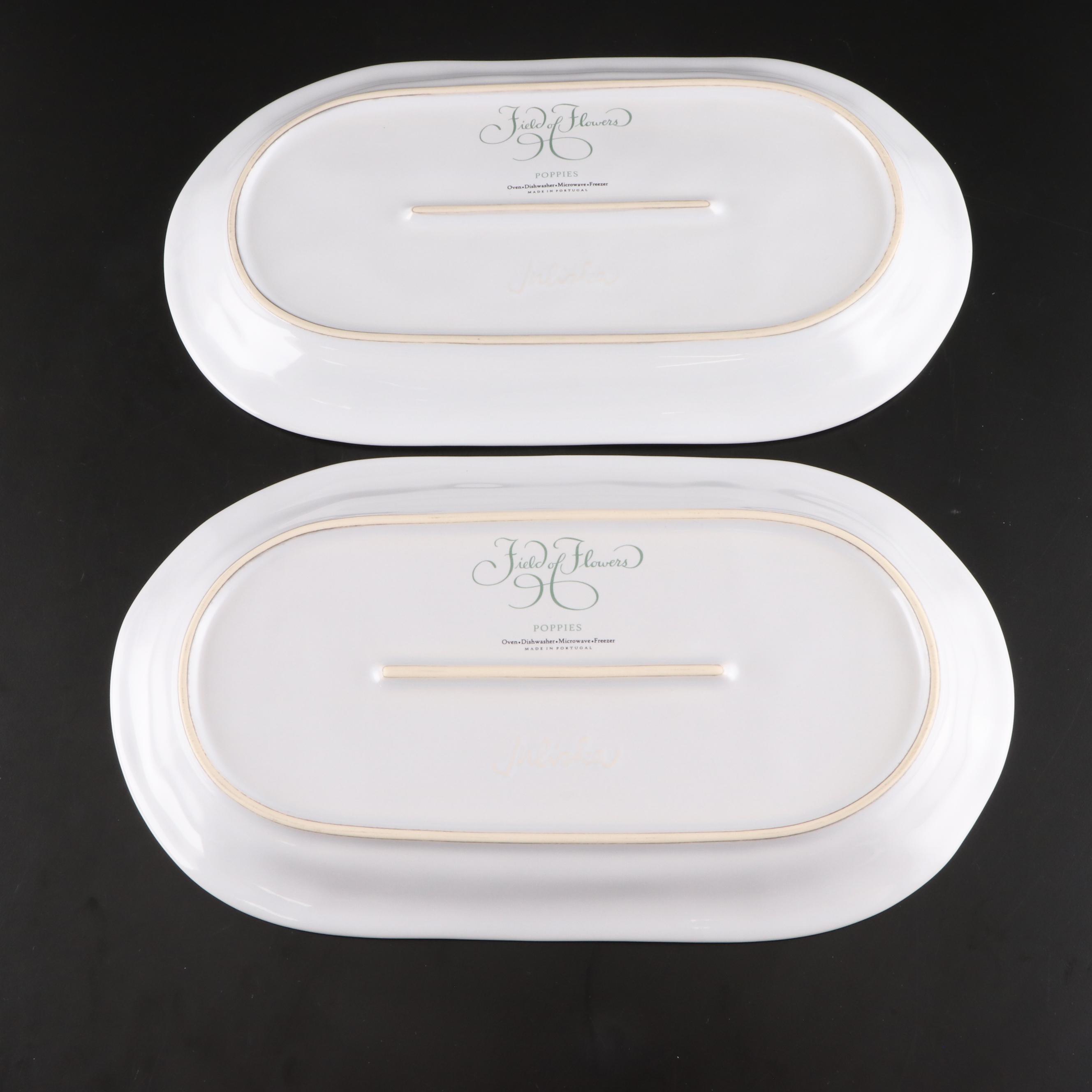 Juliska Ceramics "Field of Flowers" Ceramic Serveware with Portmeirion Ramekins