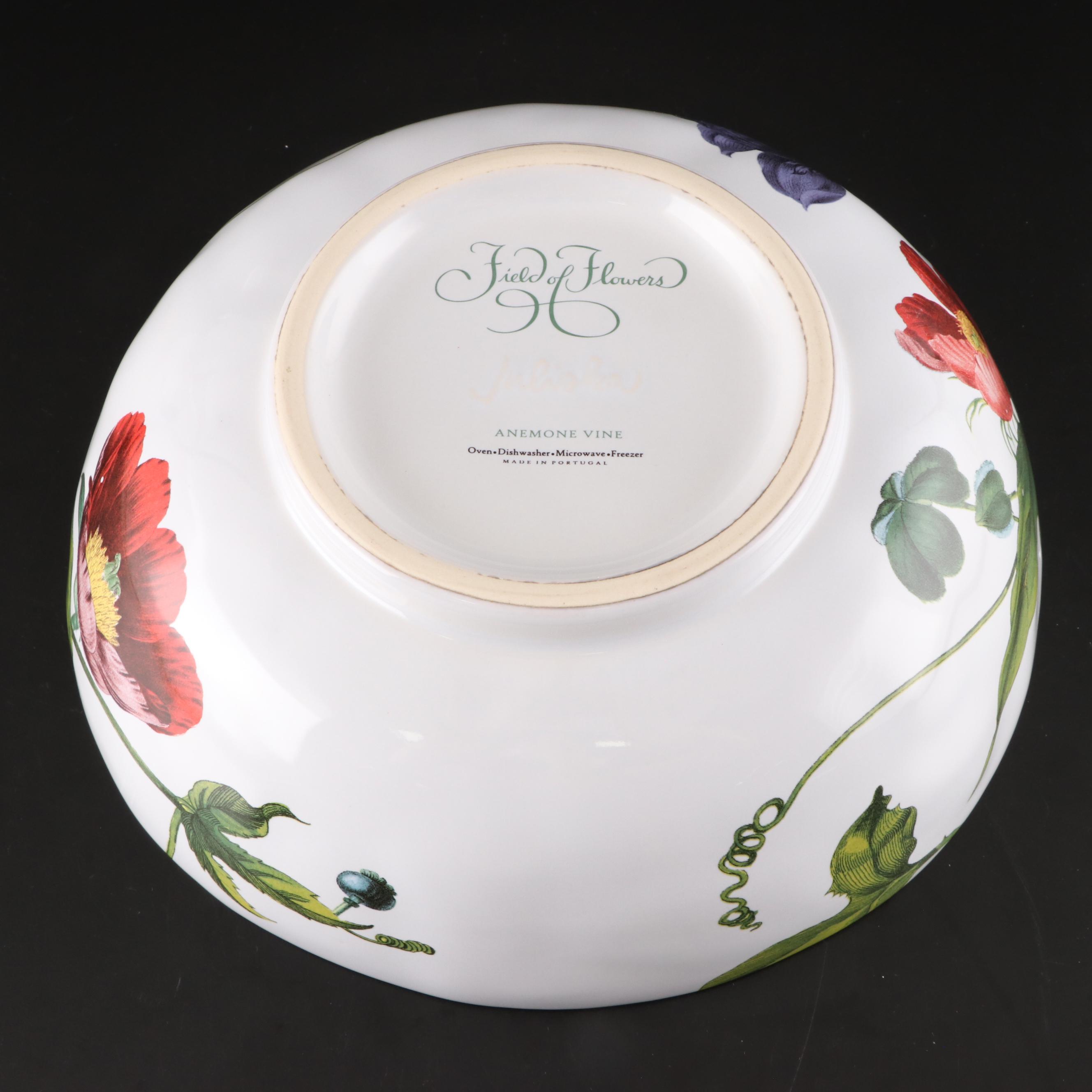 Juliska Ceramics "Field of Flowers" Ceramic Serveware with Portmeirion Ramekins