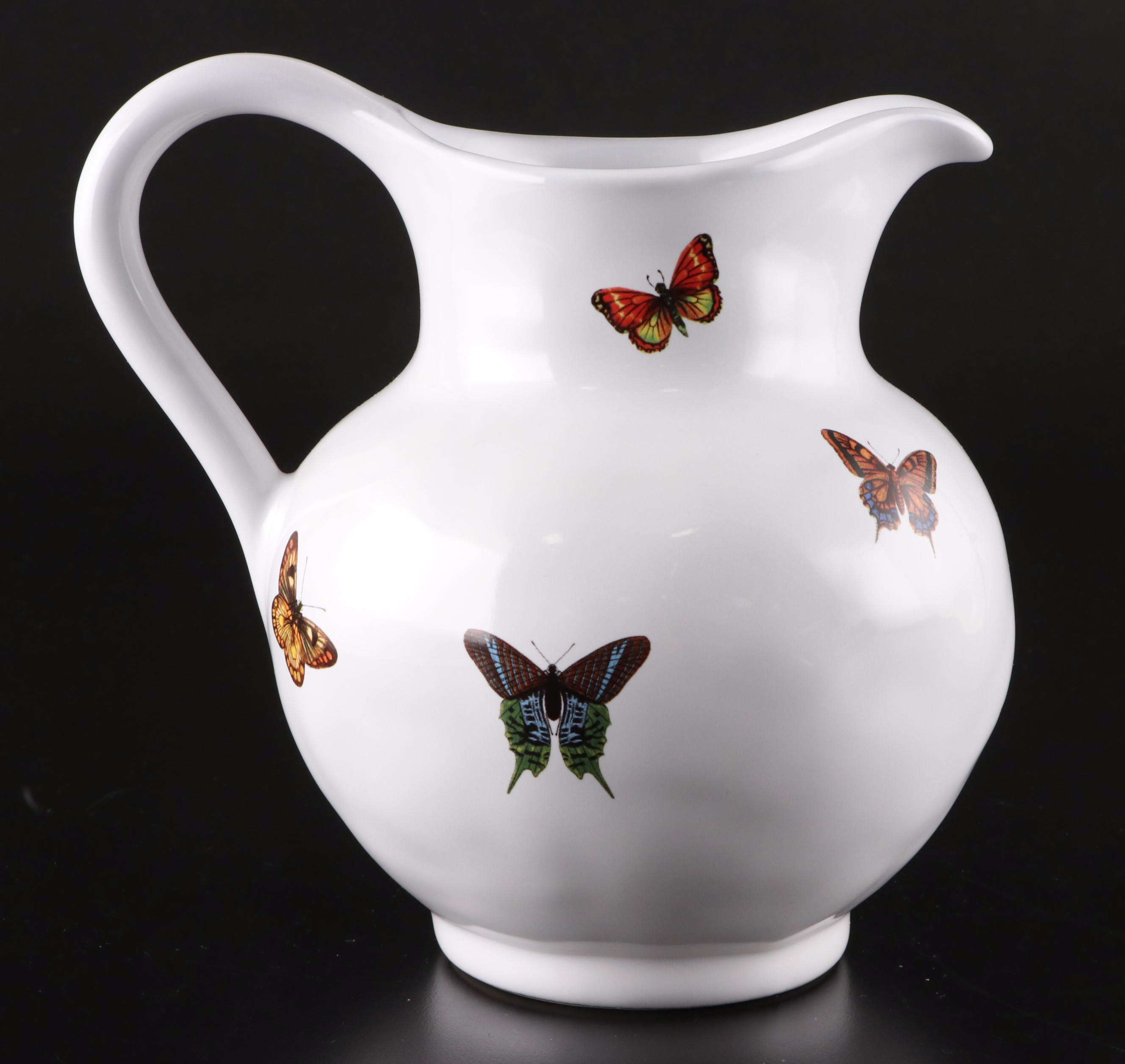 Juliska Ceramics "Field of Flowers" Ceramic Serveware with Portmeirion Ramekins