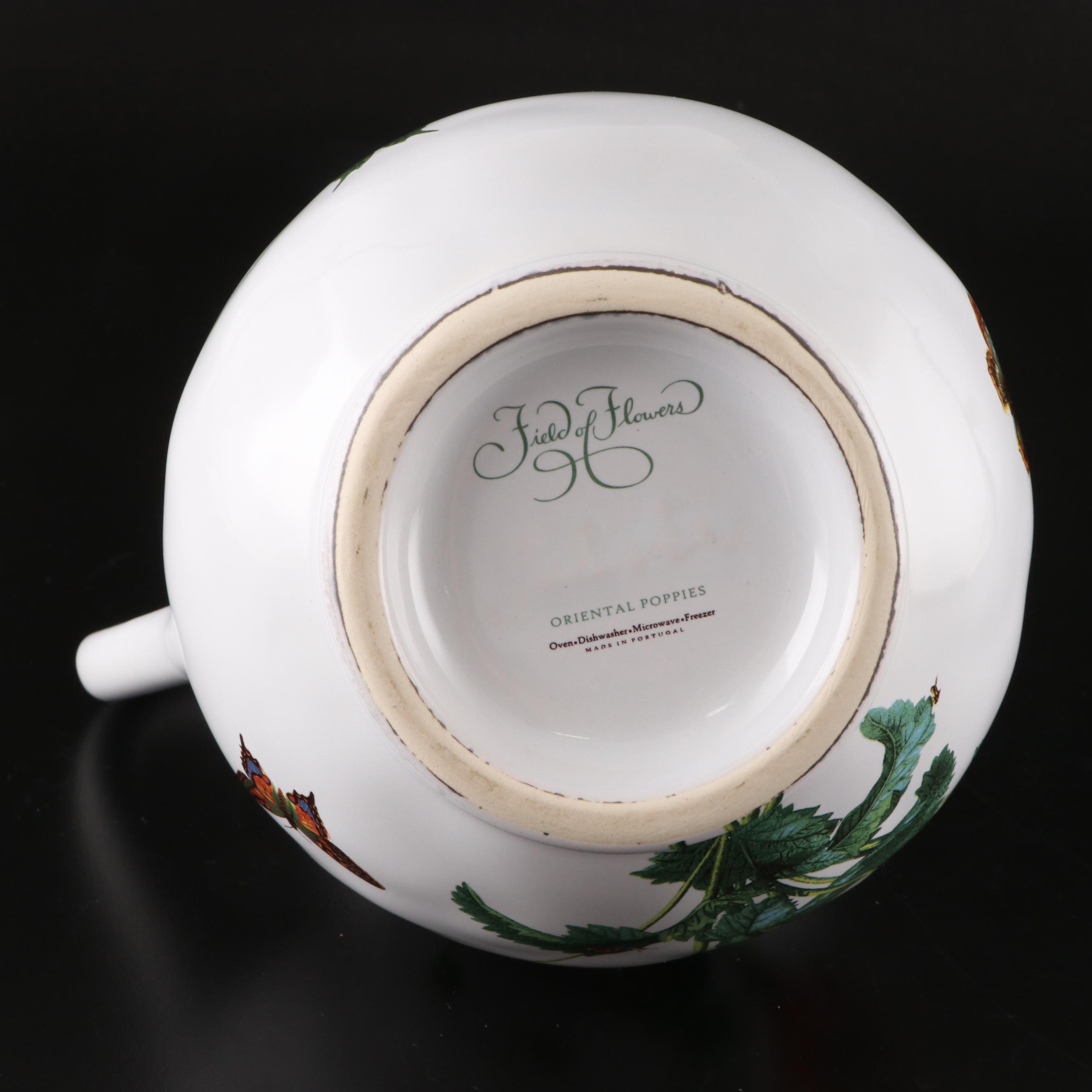 Juliska Ceramics "Field of Flowers" Ceramic Serveware with Portmeirion Ramekins