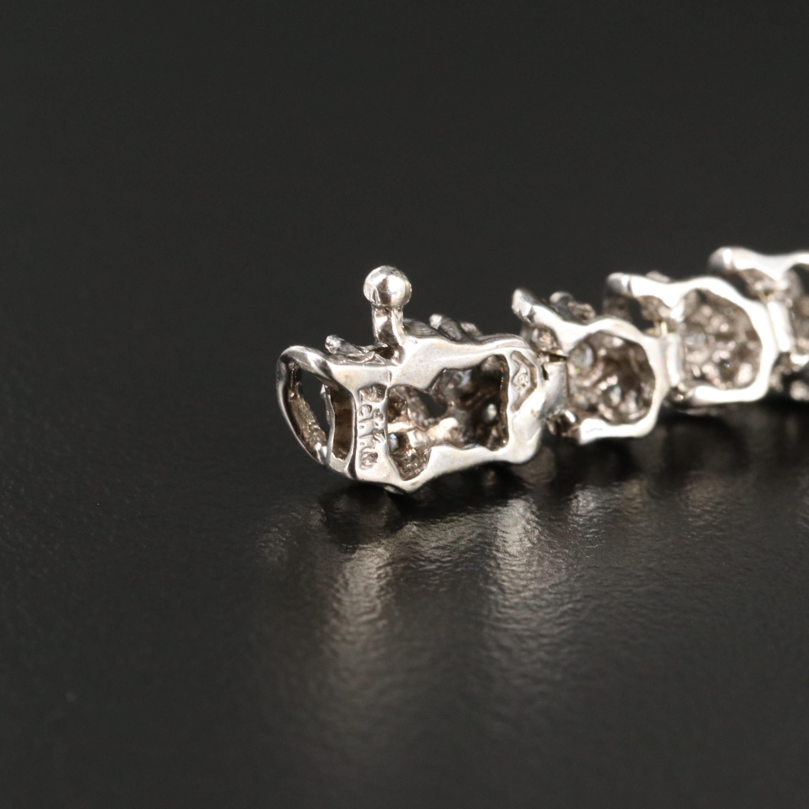 10K 2.00 CTW Diamond S-Link Bracelet