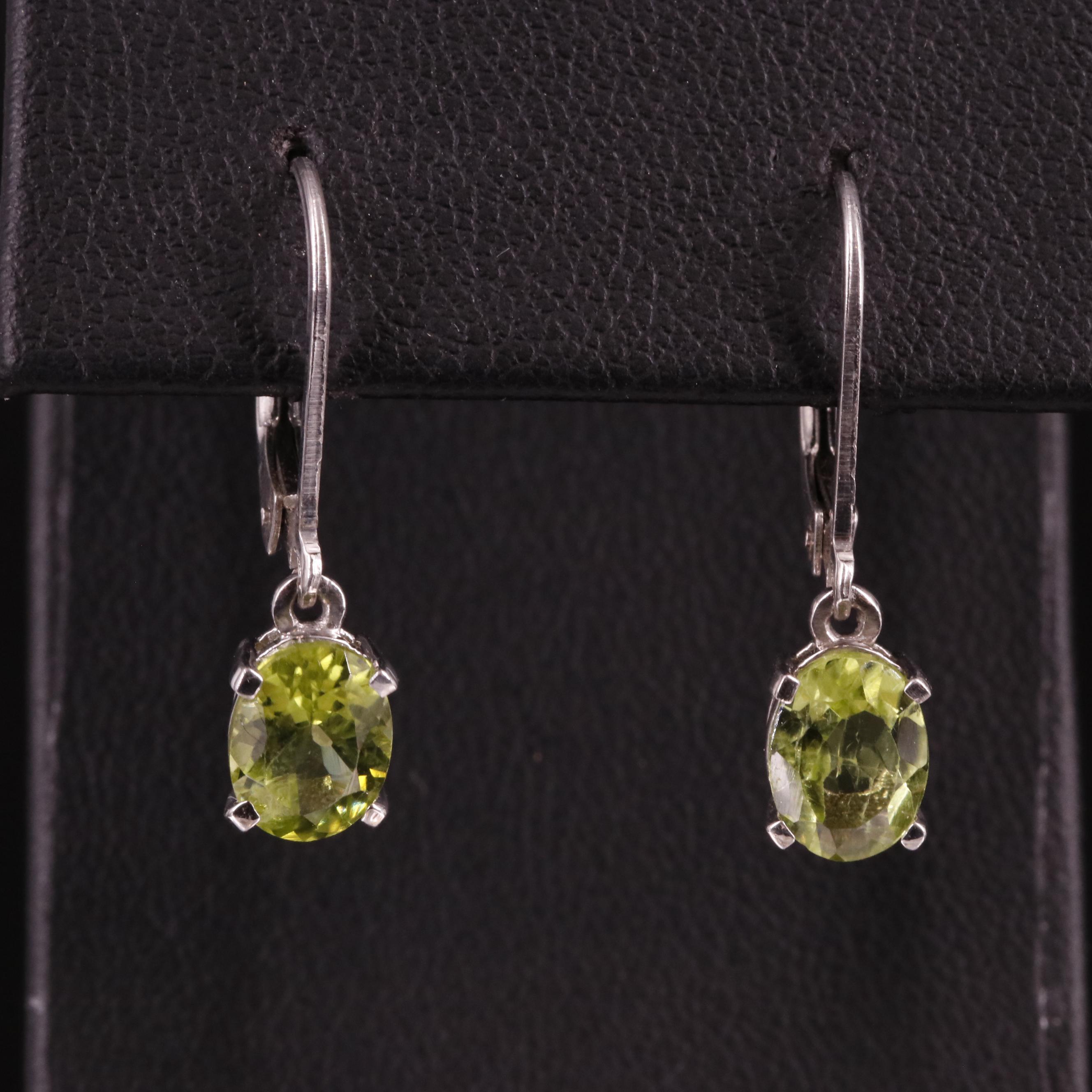 Sterling Peridot Drop Earrings
