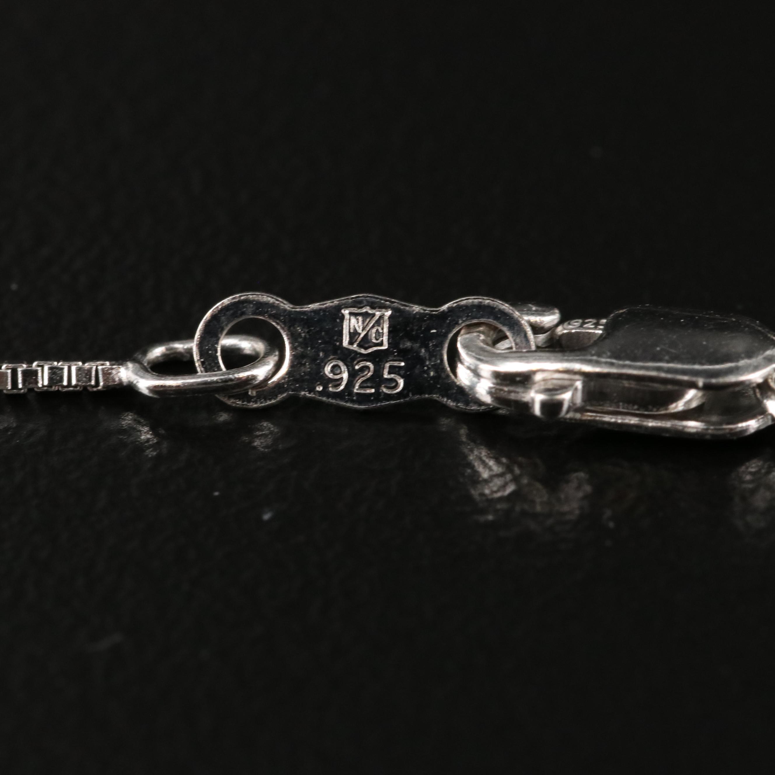 Sterling Amethyst and Sapphire Insect Pendant Necklace