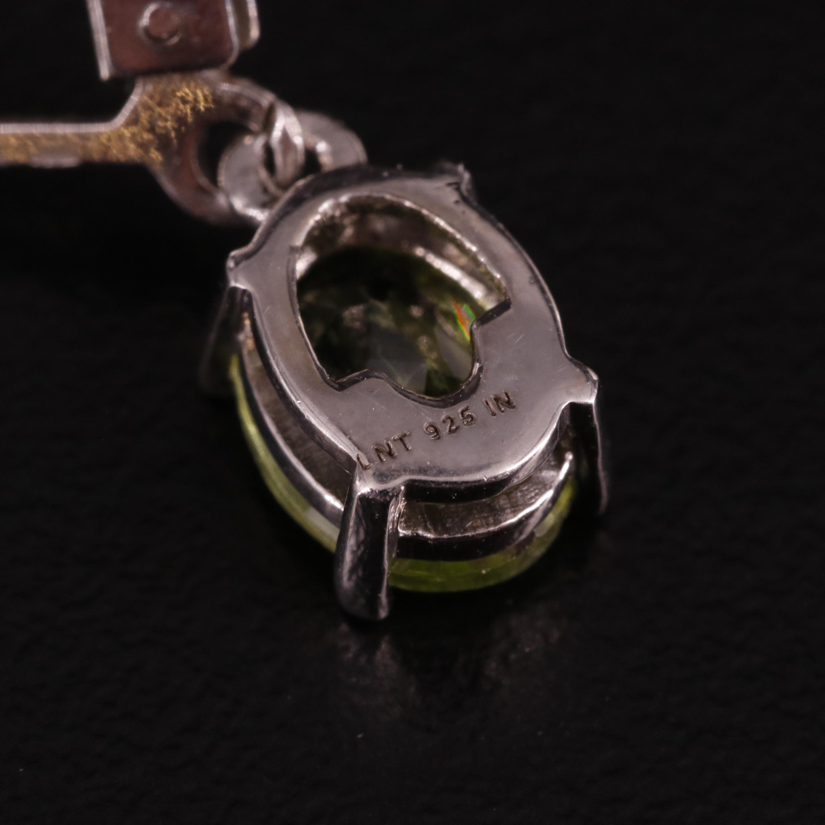 Sterling Peridot Drop Earrings