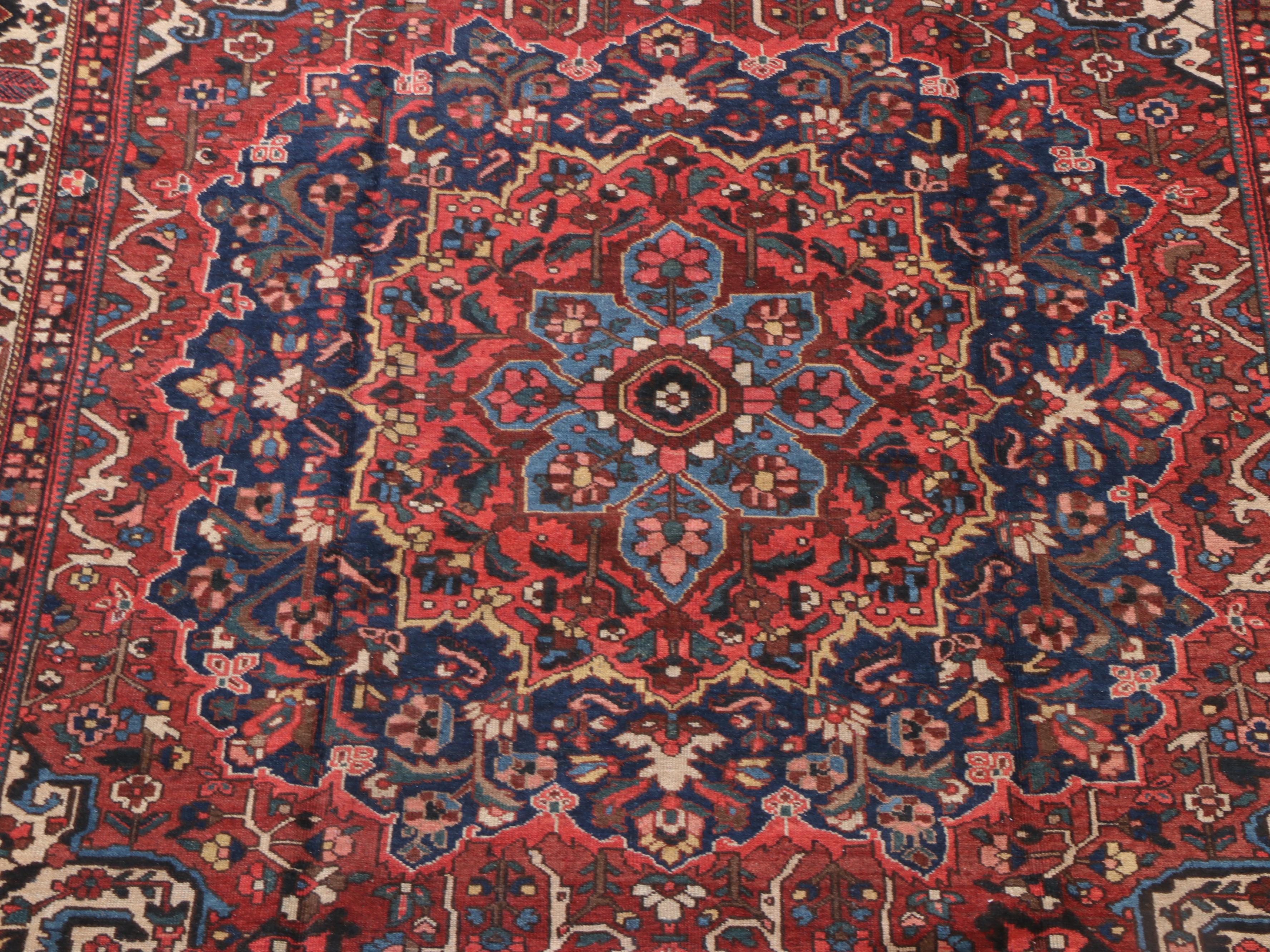 10'7 x 12'11 Hand-Knotted Persian Mashad Room Sized Rug