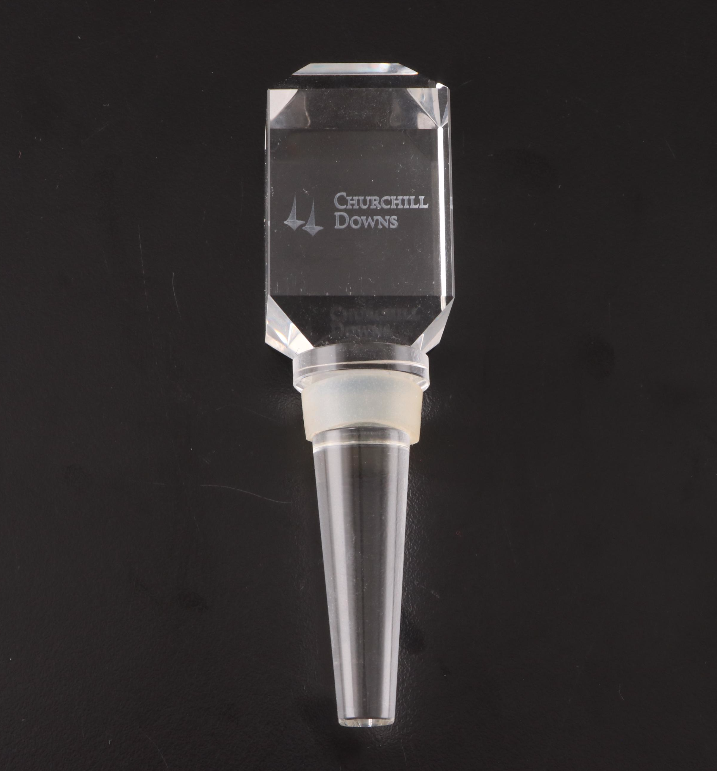 Waterford Crystal Horse Head with Churchill Downs Bottle Stoppers