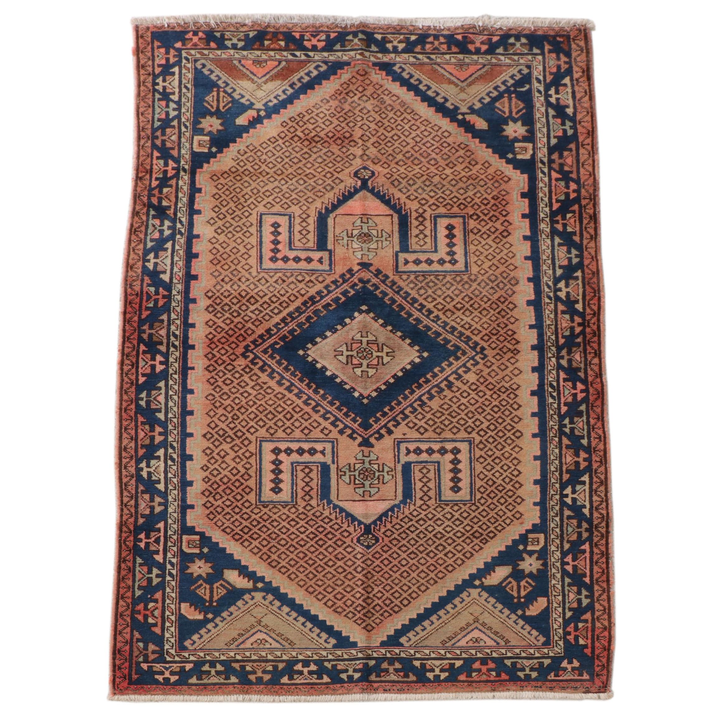 4'4 x 6'10 Hand-Knotted Turkish Village Area Rug