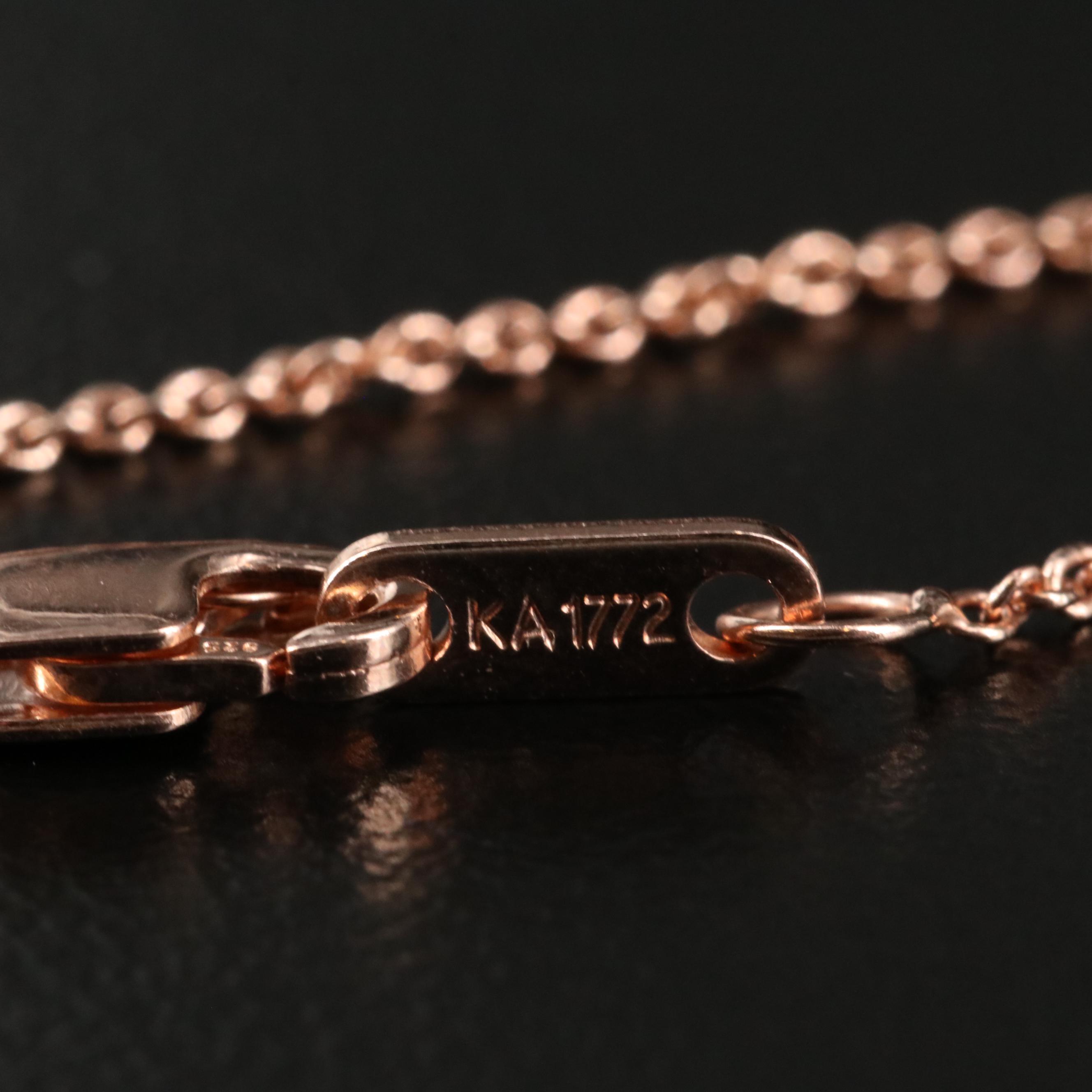 Sterling Glass and Cubic Zirconia Pendant Necklace